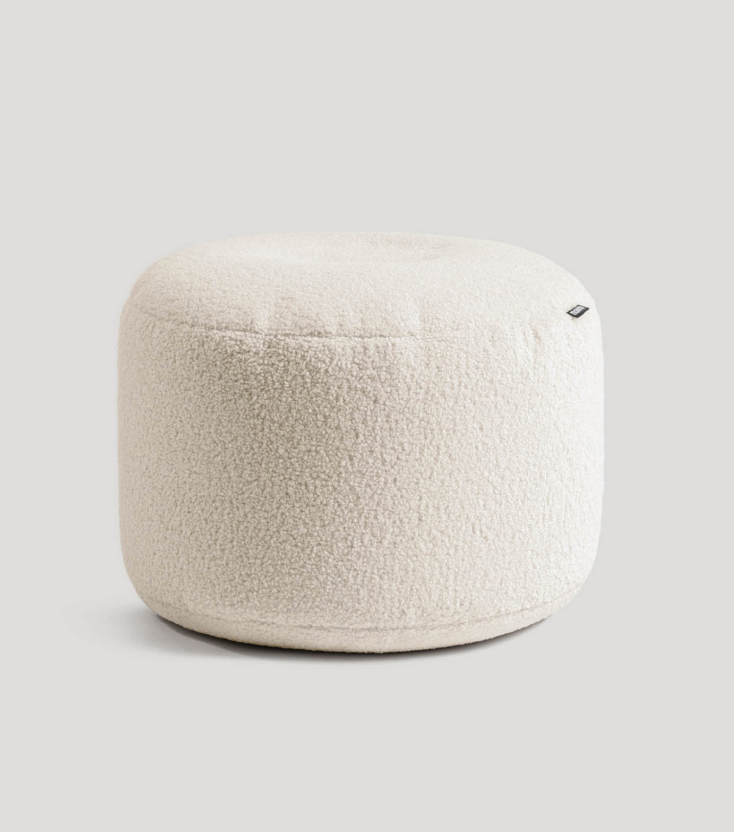 mokebo® 'Mochi' Bouclé poef hocker voetenbankje bijzettafel