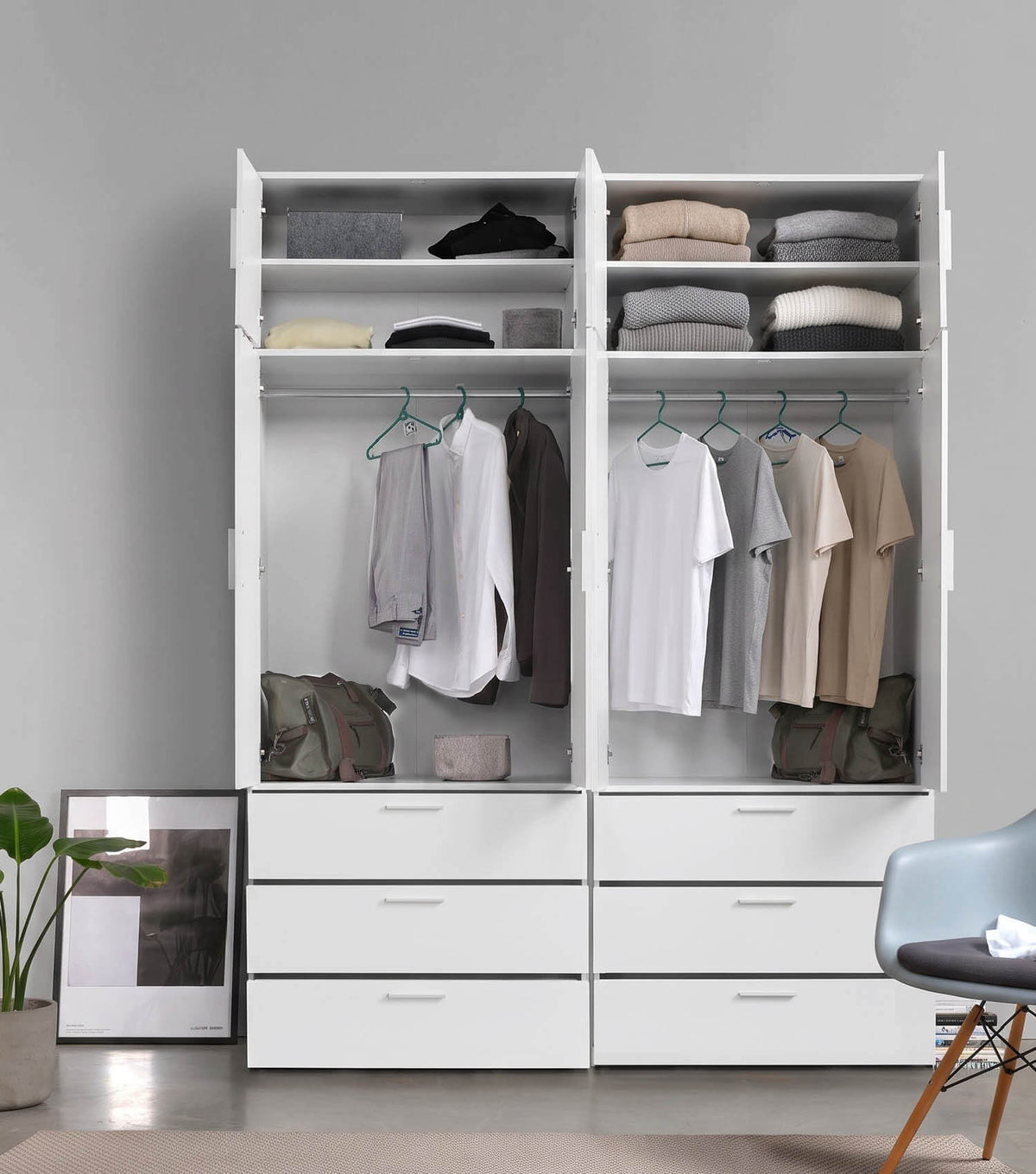 Kleiderschrank Garderobenschrank Schlafzimmerschrank Flurschrank
