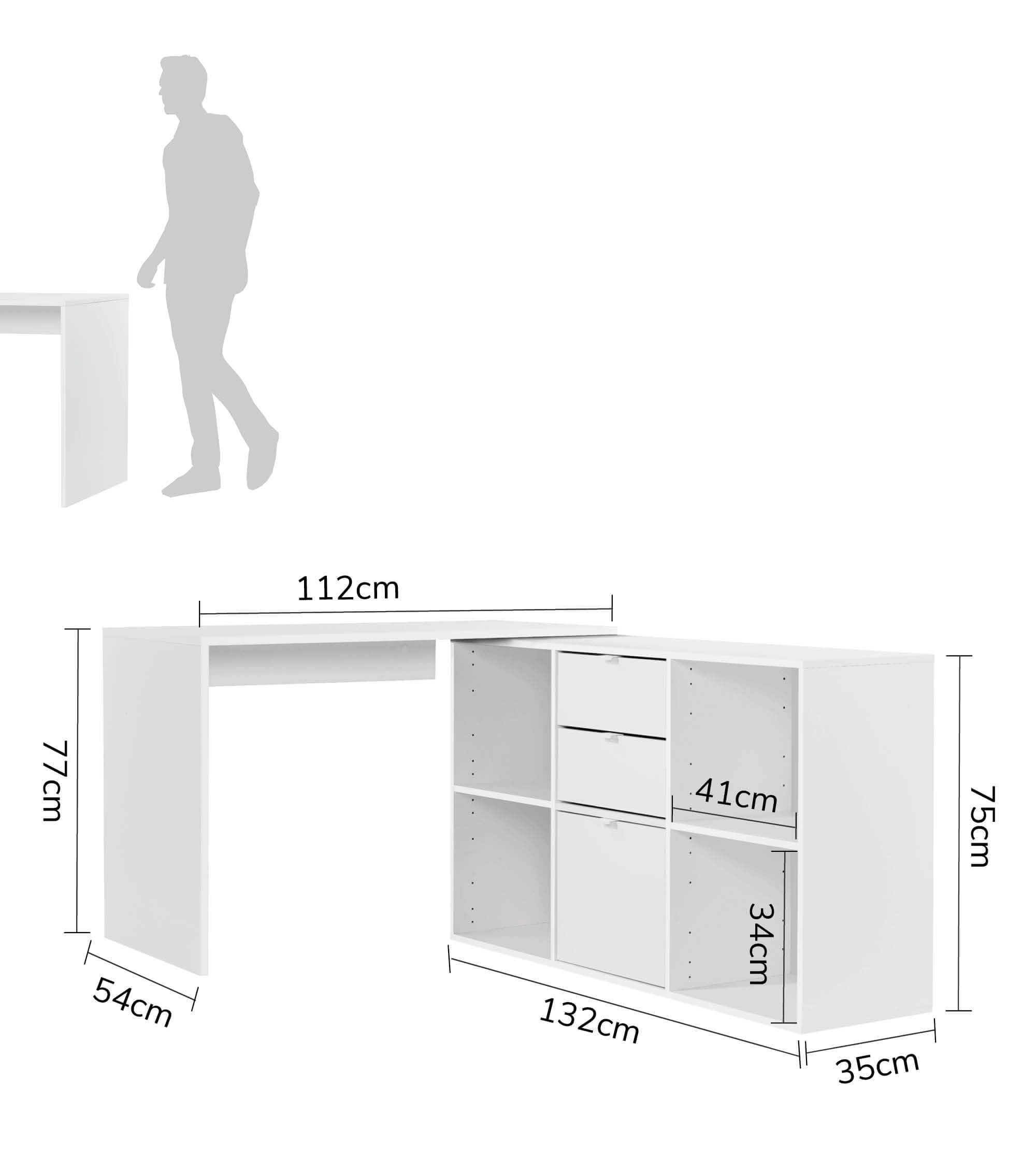 Bureau d'angle informatique pour enfant, table d'ordinateur