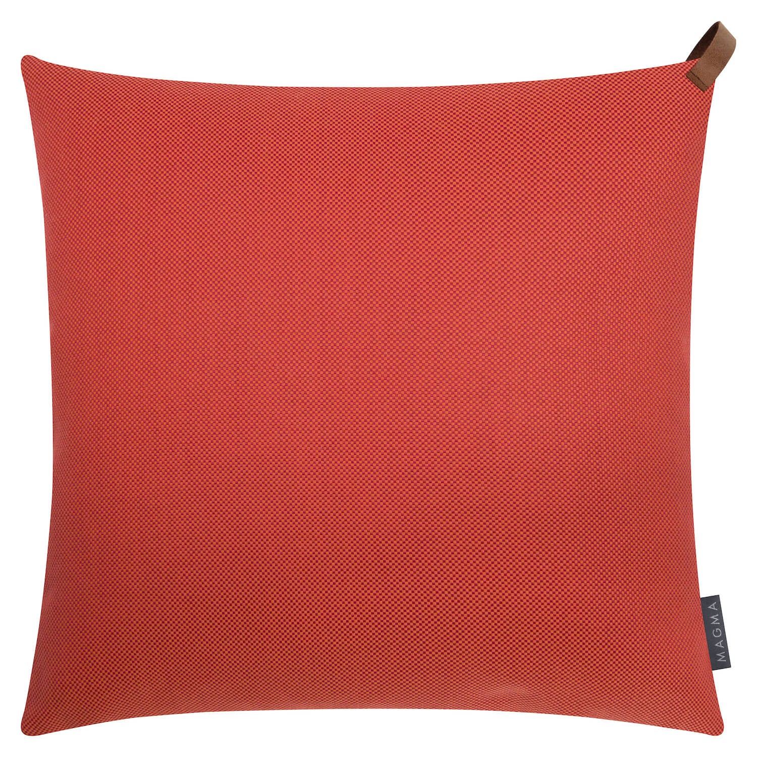 Housse de coussin d'extérieur ‘Das Sonnenplätzchen’ avec boucle en cuir 50x50