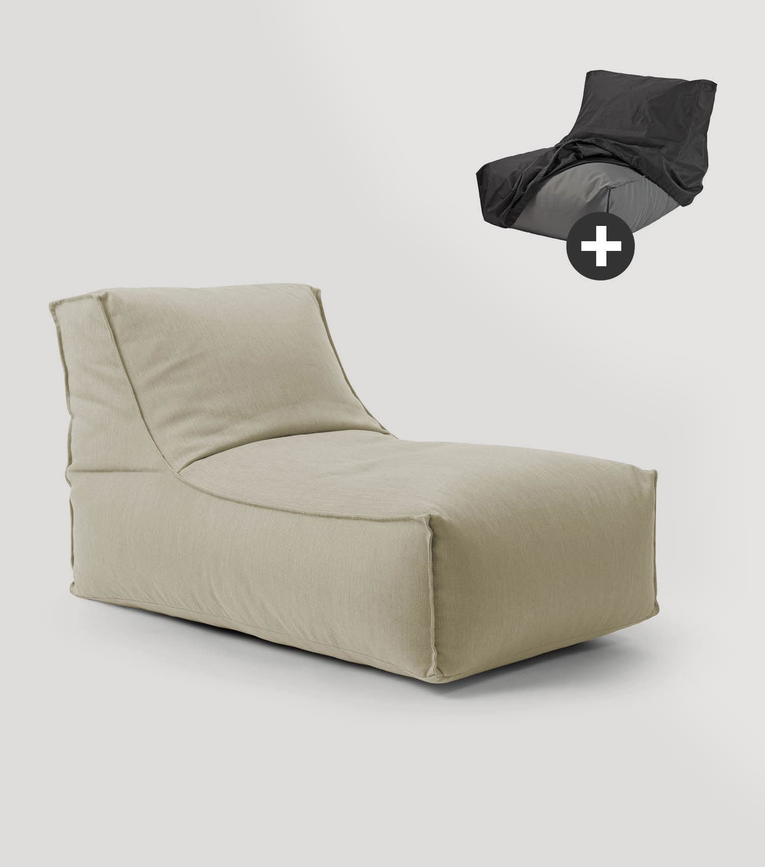Pouf de sol relaxation Bean Bag beige sable