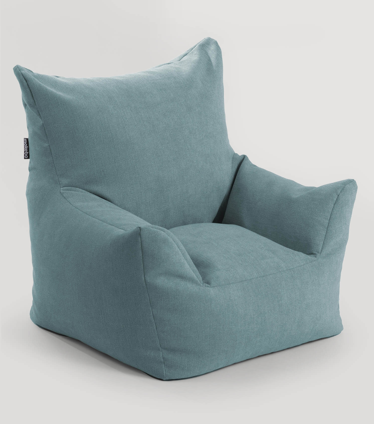 Fauteuil poire pour enfant en velours côtelé, petit siège de lecture et coussin de sol