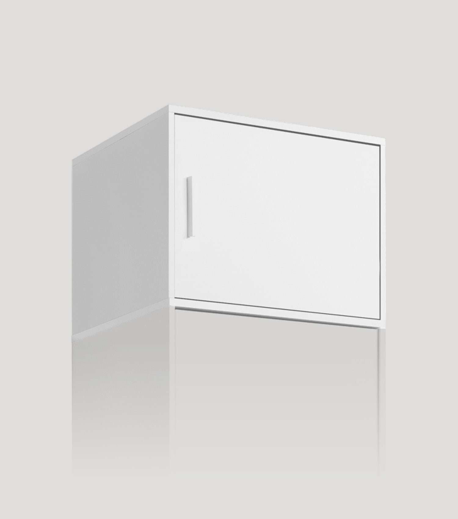 Élément de rangement pour armoire, meuble haut modulable blanc