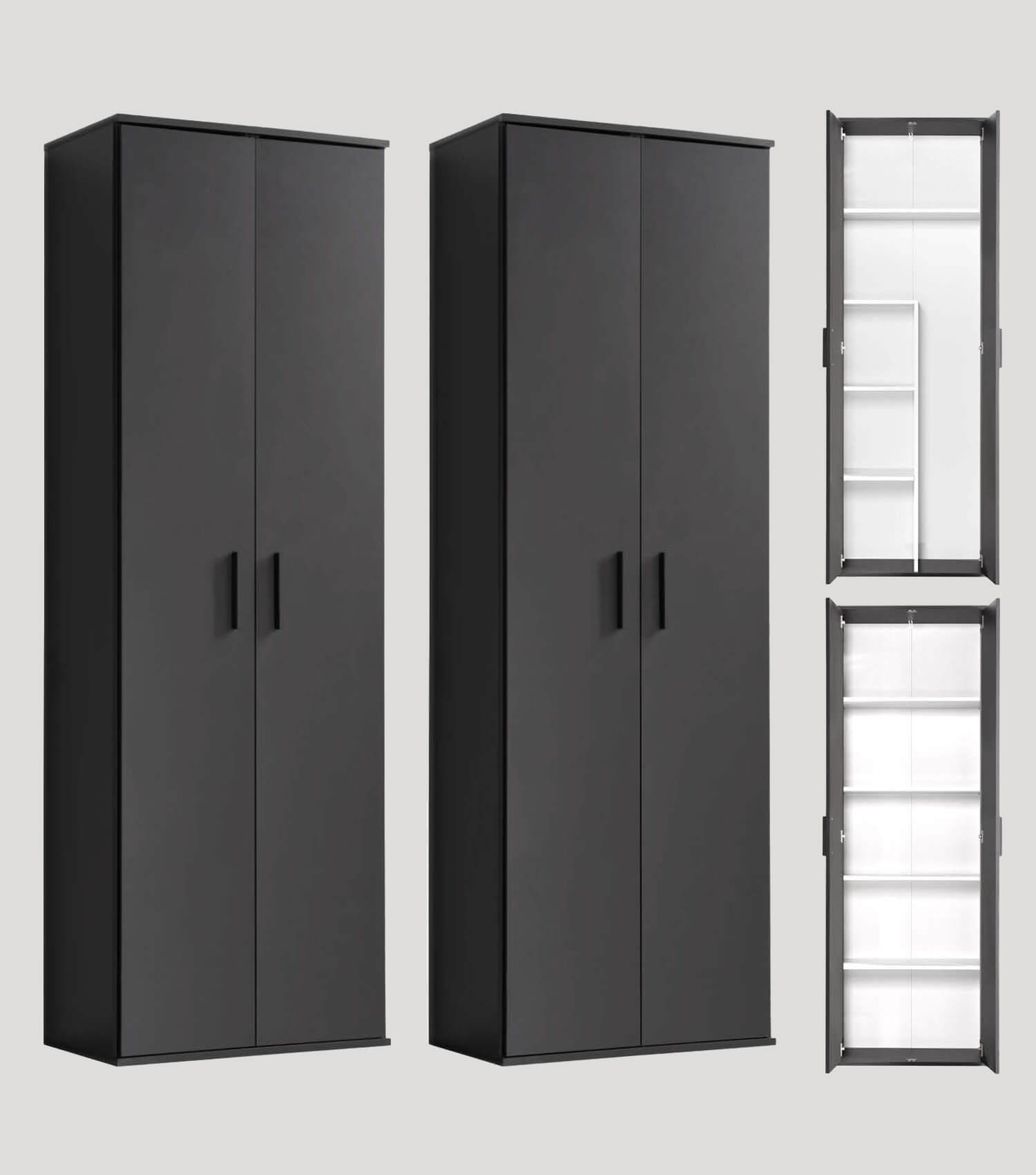 Ensemble d'armoires multifonctionnelles, mur de rangement, armoires de bureau, armoires polyvalentes