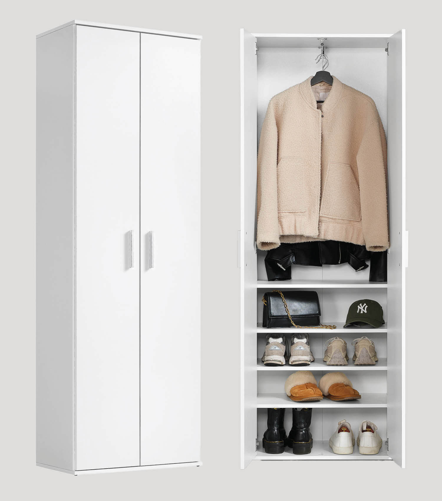 Armoire de rangement chaussures meuble entrée garde-robes