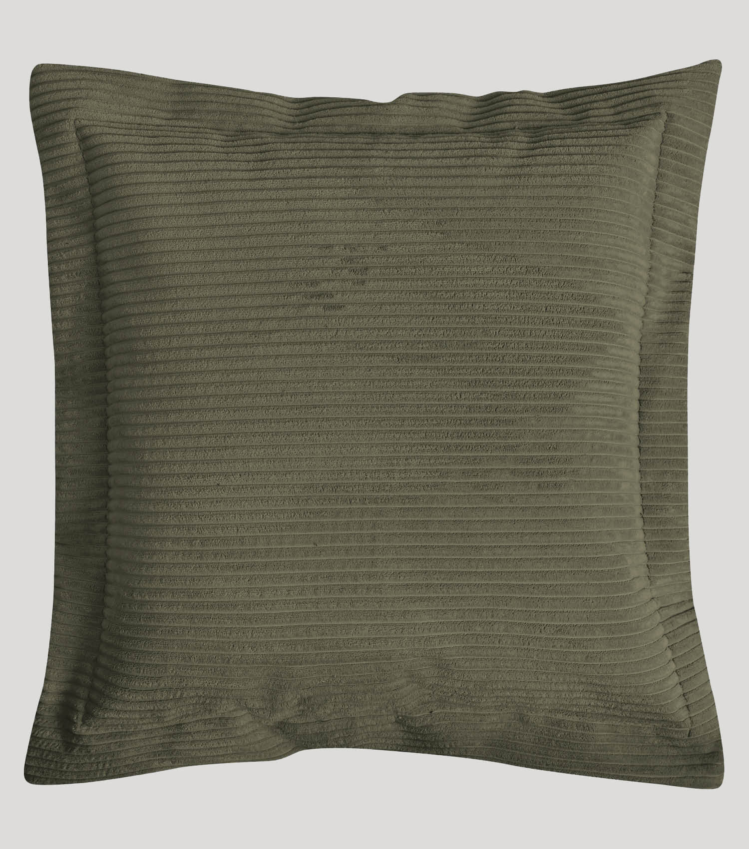 Coussin de canapé en velours côtelé olive, coussin décoratif