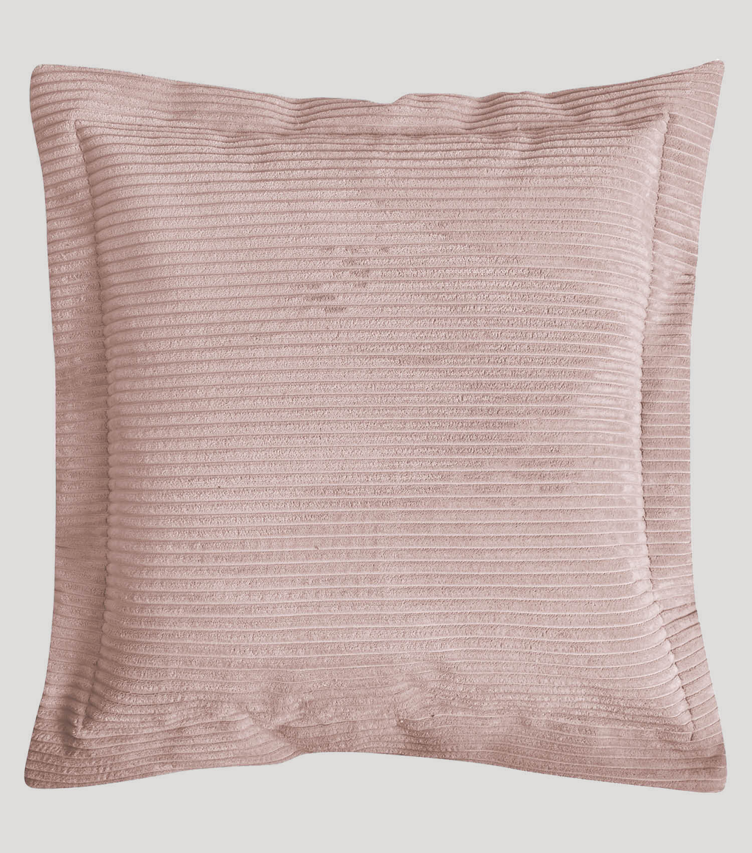 Coussin de canapé rose en velours côtelé