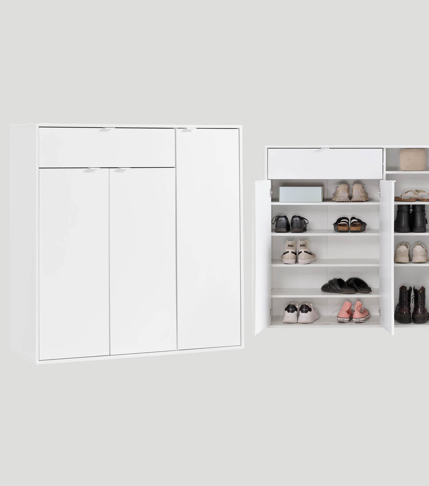 Armoire à chaussures étroite, meuble de rangement gain de place pour chaussures