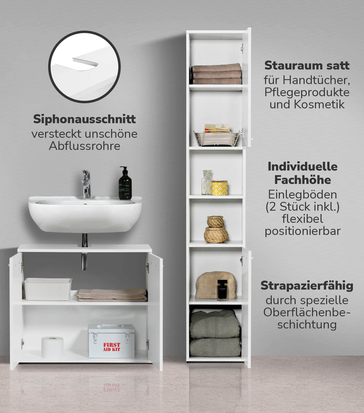 Ensemble de meubles de salle de bain Ensemble armoire de salle de bain Armoires de salle de bain Armoires de salle de bain Ensemble d'armoires