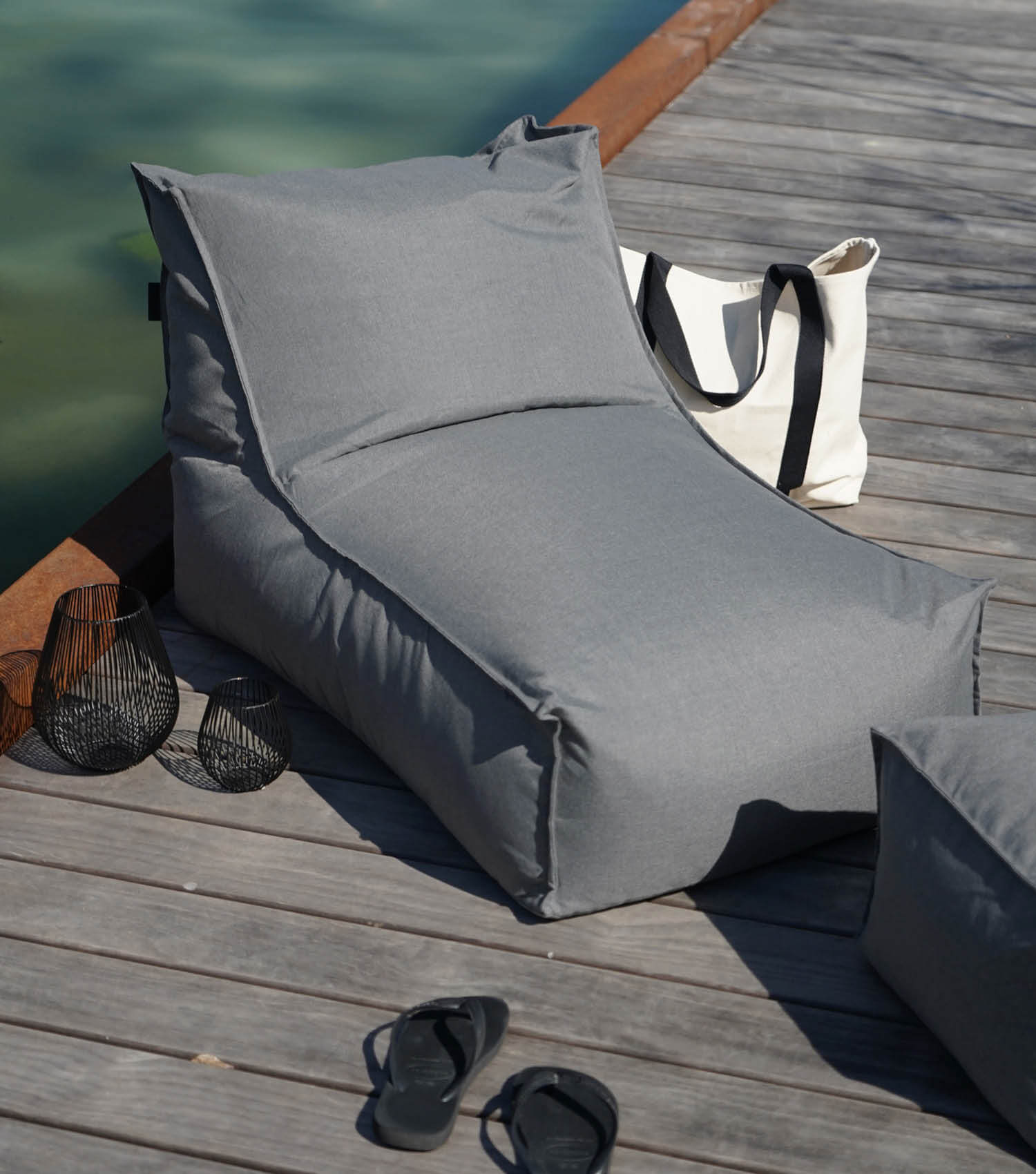 Pouf de sol repose-pieds bean bag méridienne sac de relaxation coussin de sol