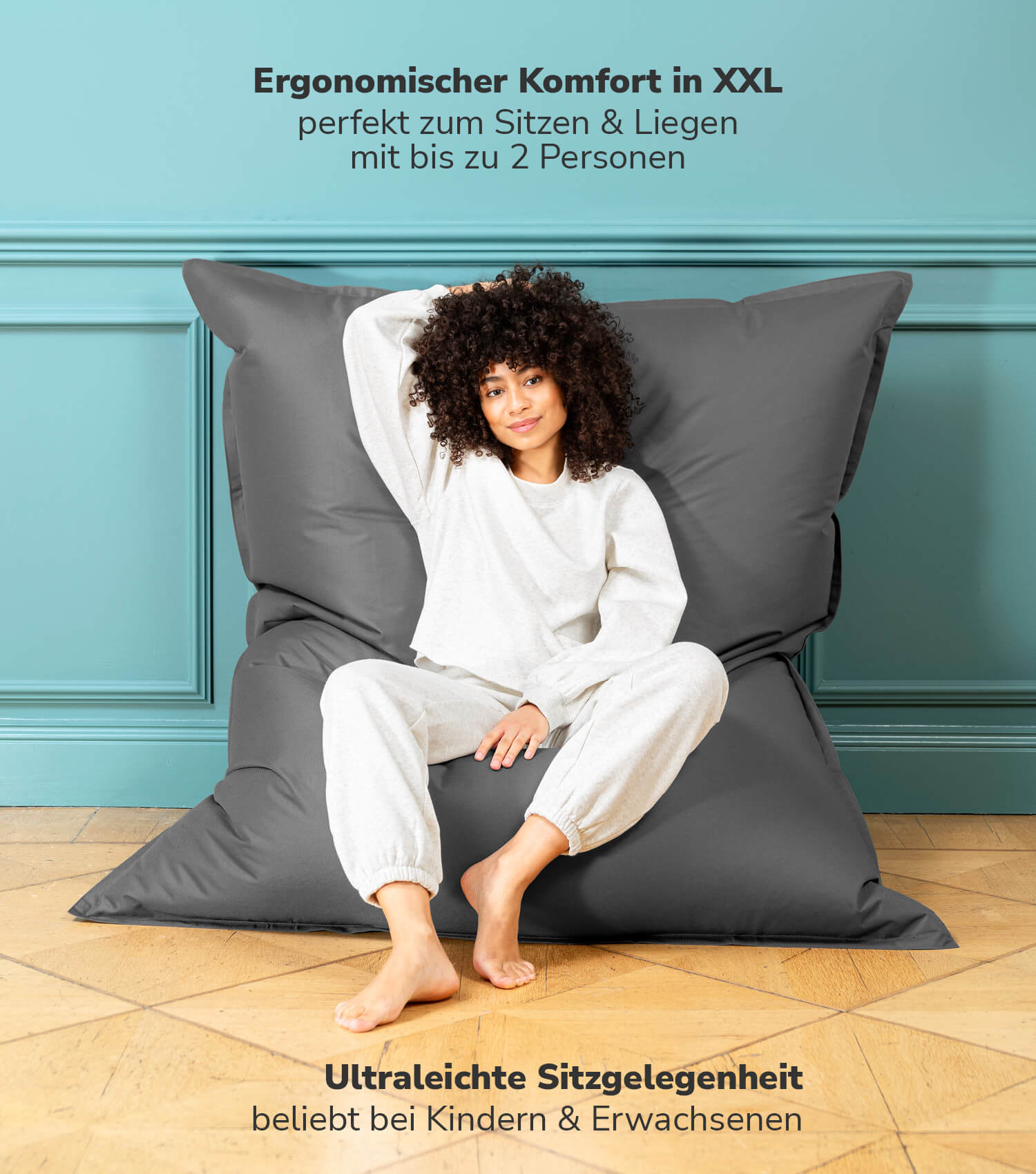 Pouf géant XXL Bean Bag Repose-pieds géant Coussin de sol Chaise longue de relaxation