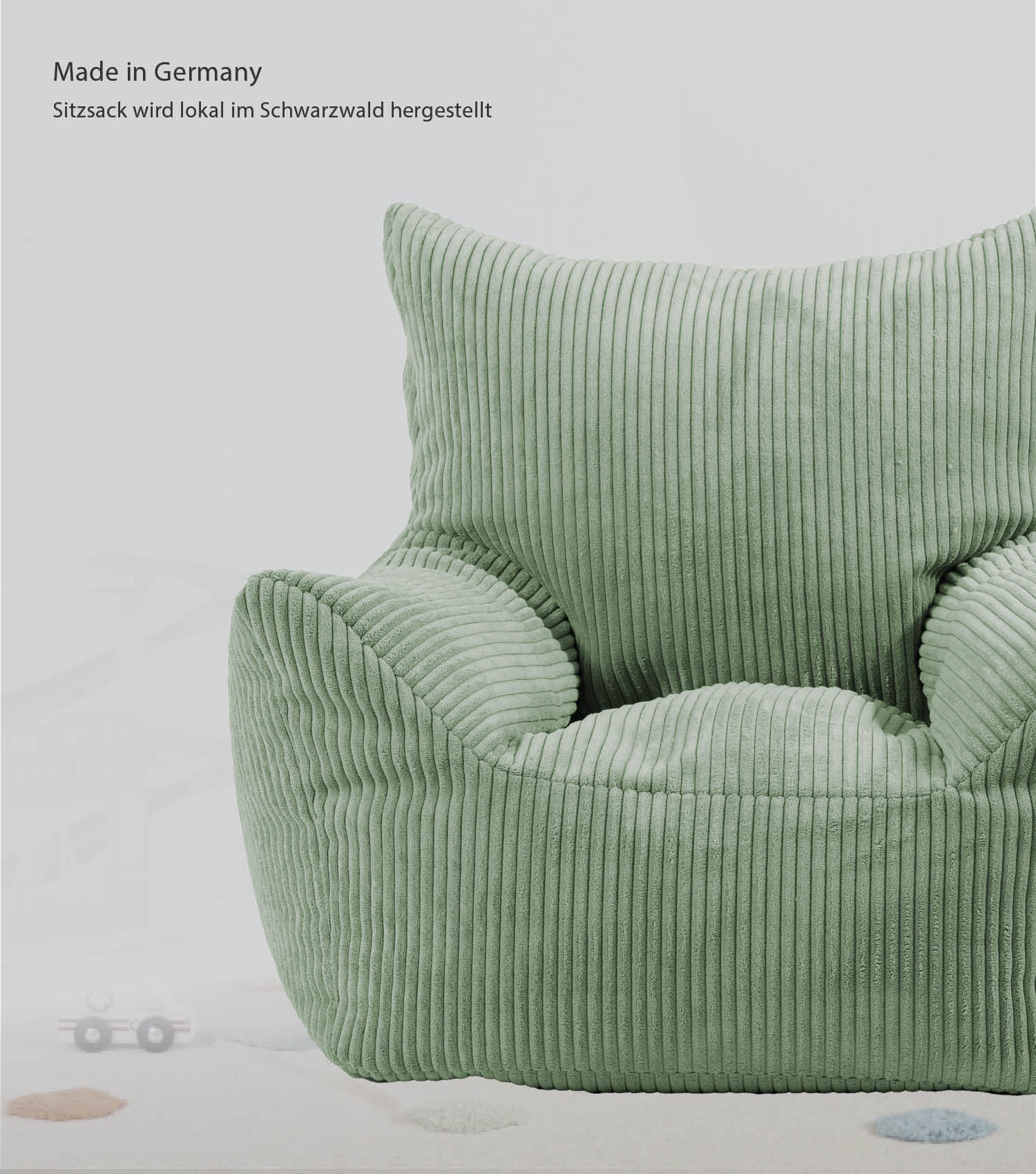 Pouf de lecture pour enfant en velours côtelé, fauteuil enfant, coussin au sol, sac à pouf d'extérieur