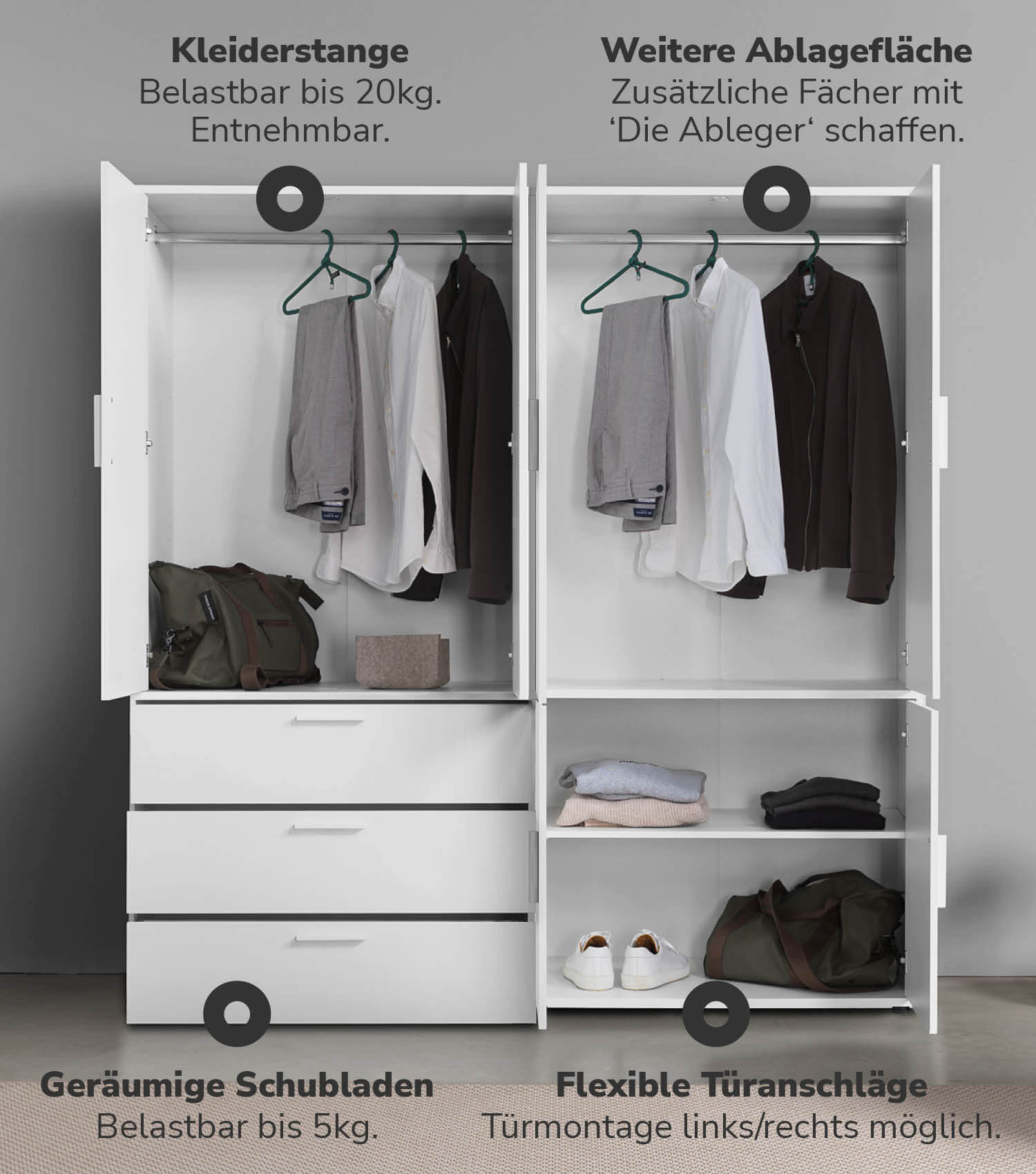 Armoire dressing penderie placard chambre couloir
