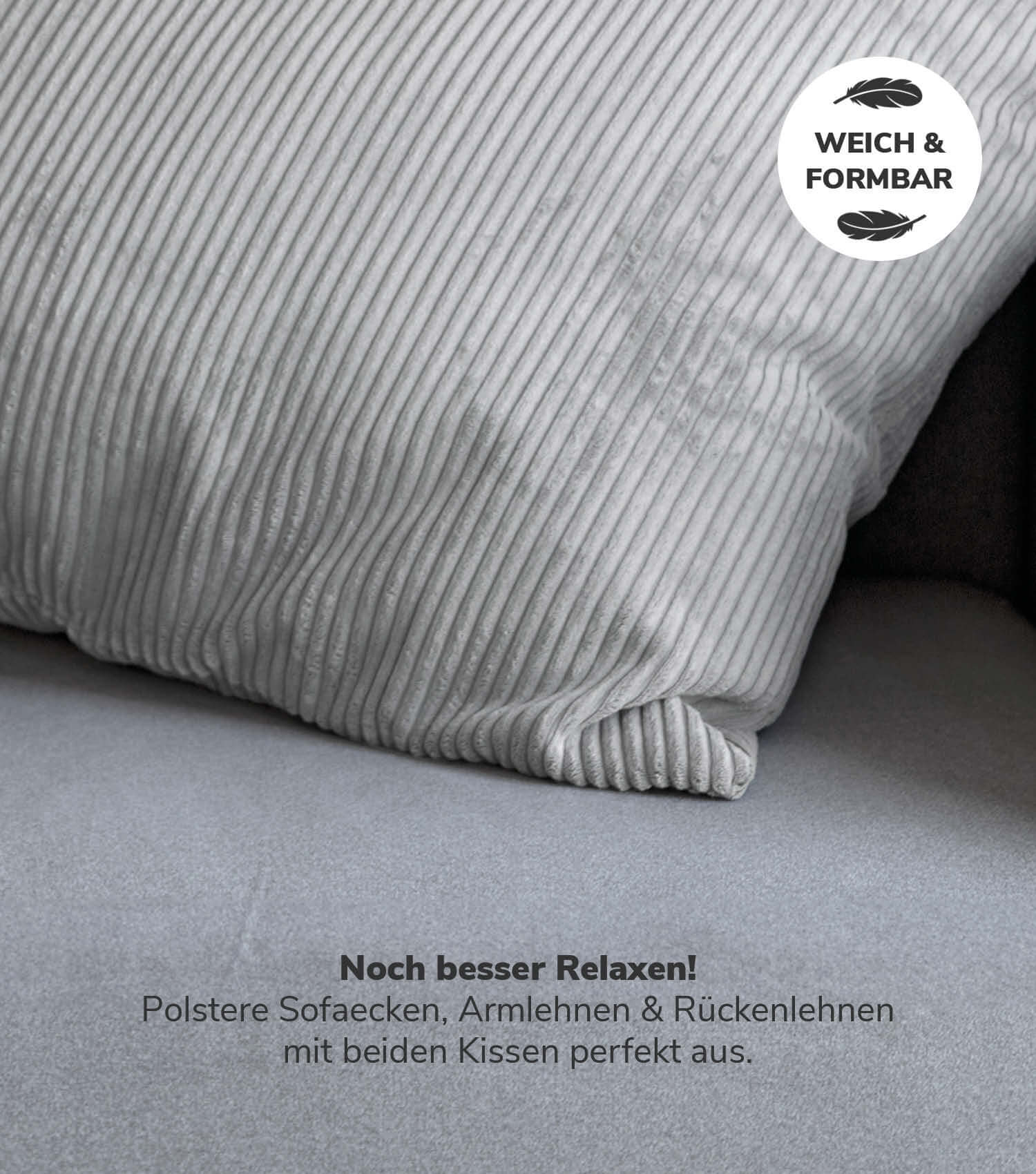 Coussin en velours côtelé, coussin canapé, coussin décor