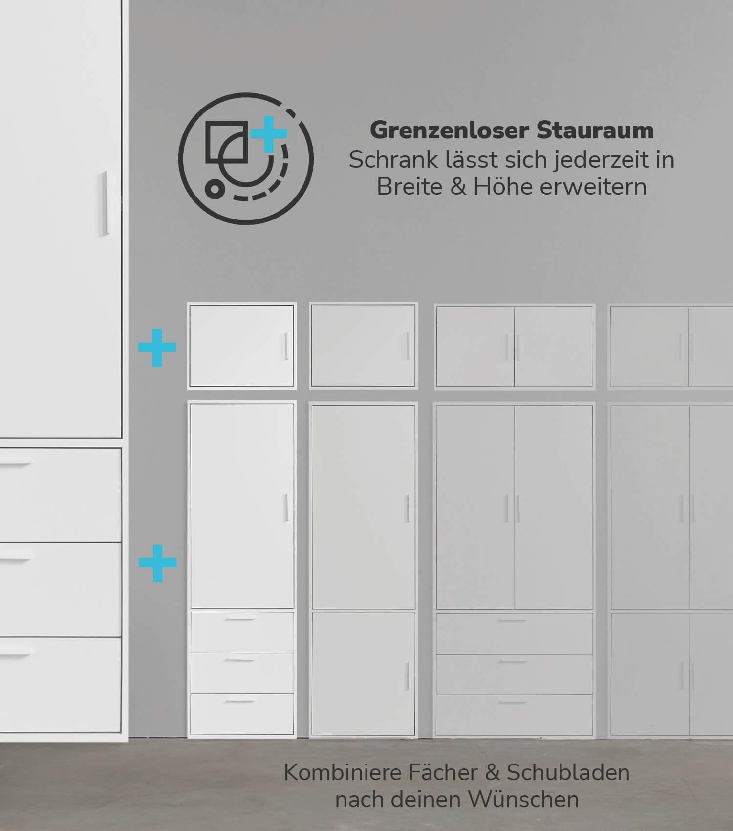 Armoire de rangement pour chambre à coucher, couloir et entrée