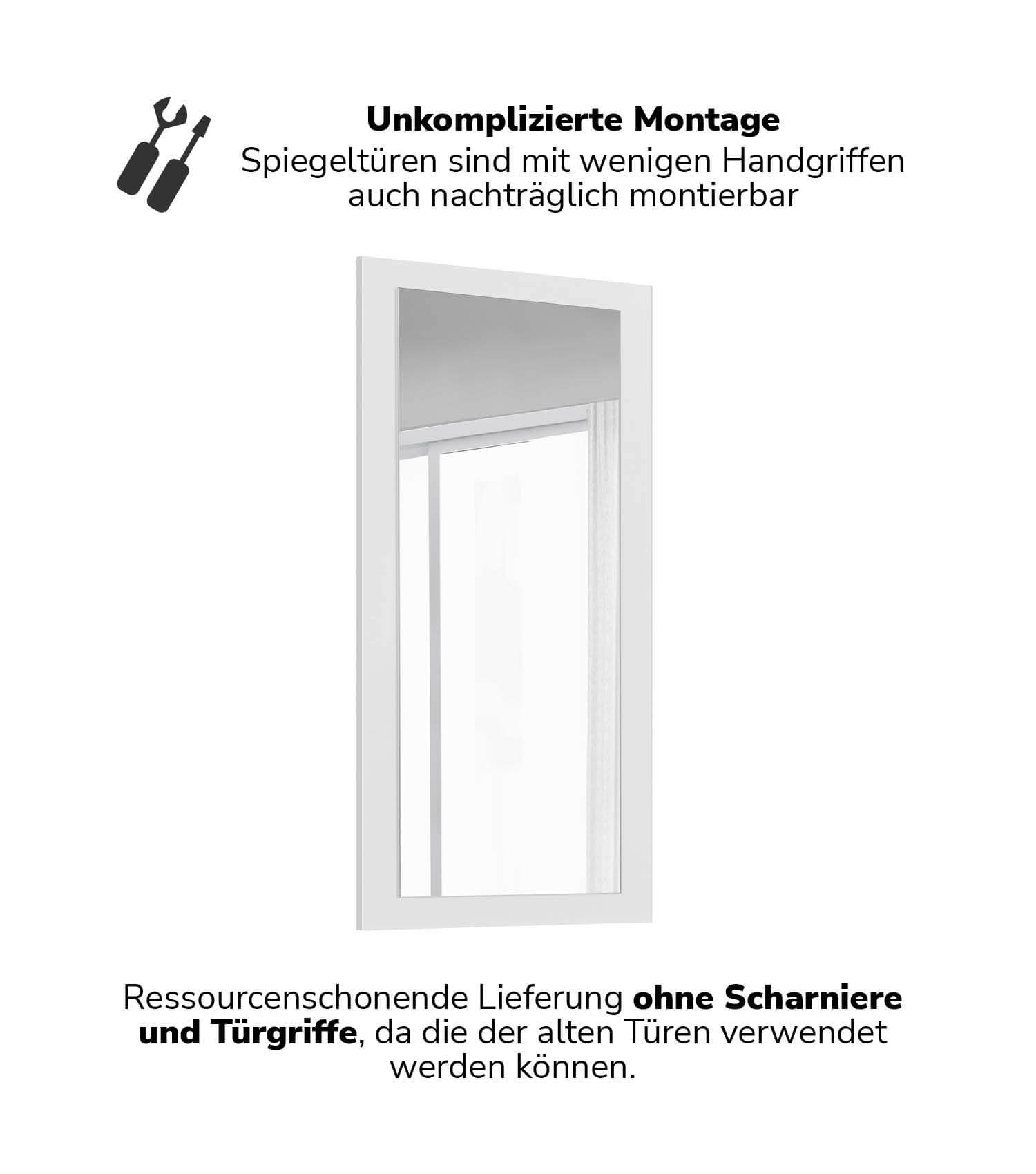 Armoire avec porte miroir, porte de placard avec miroir, armoire miroir