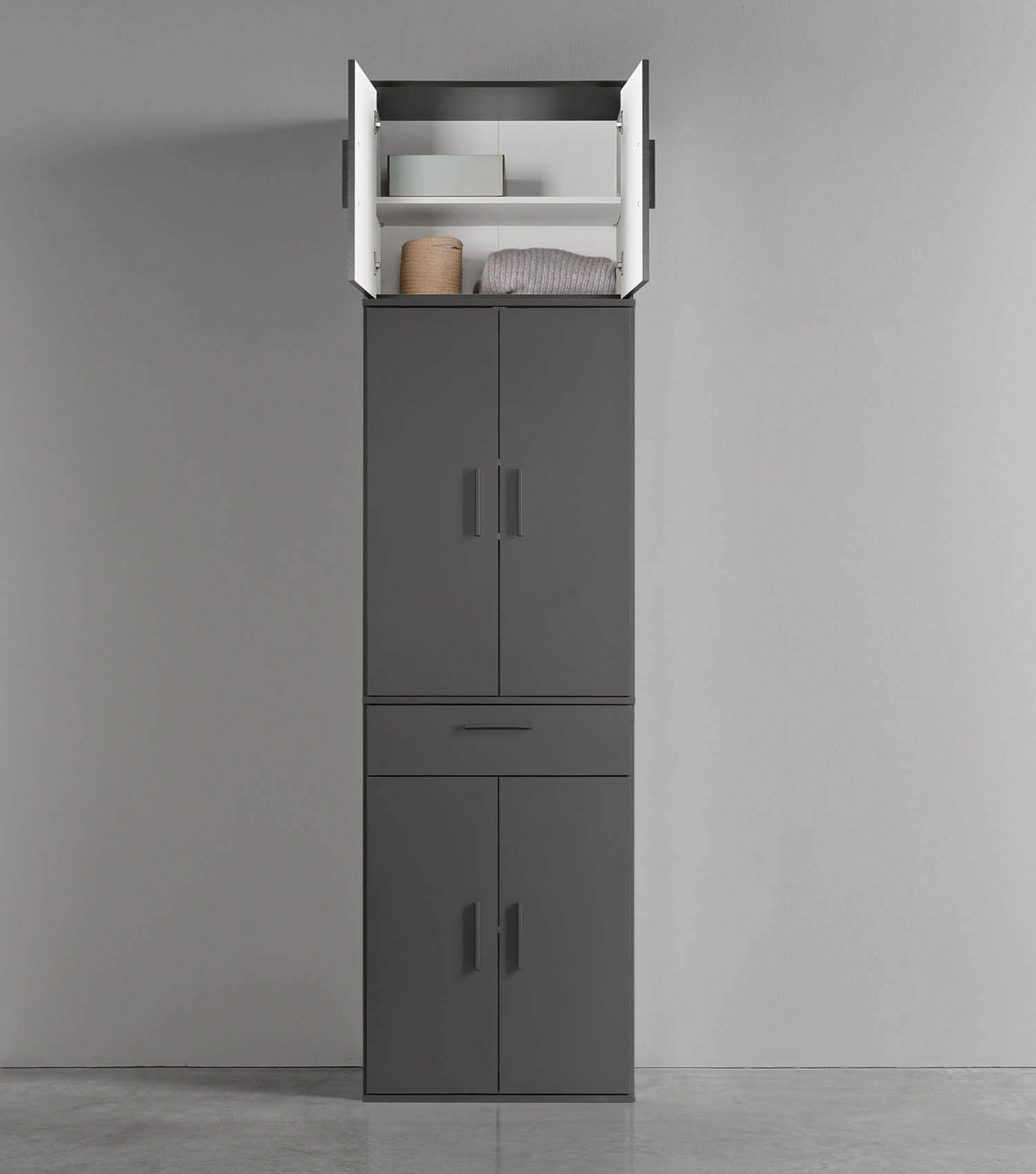 Armoire multi-usages haute, meuble à chaussures, armoire polyvalente couloir