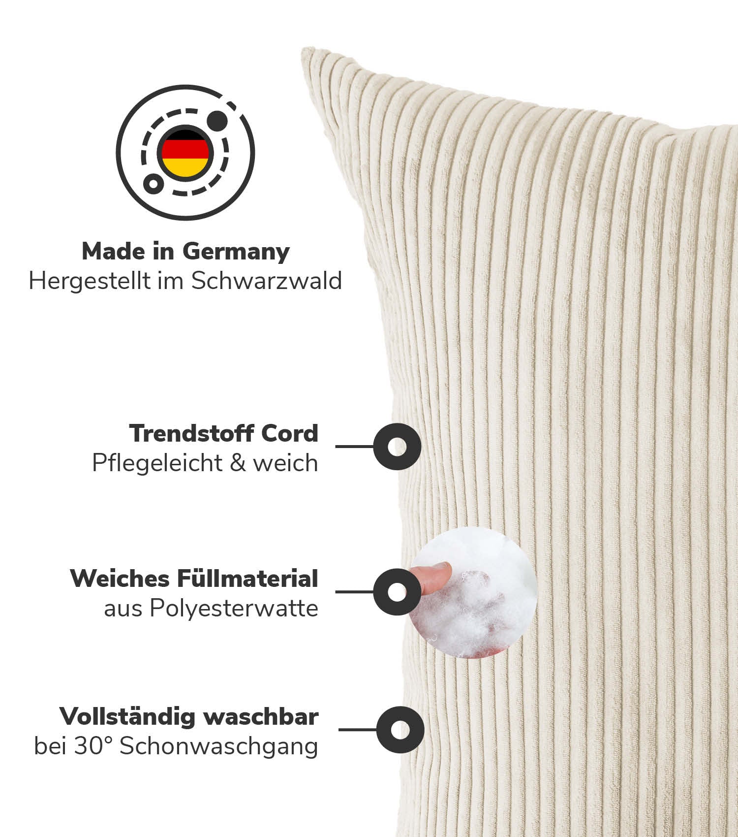 Coussin géant XXL pour canapé, dossier ou lit