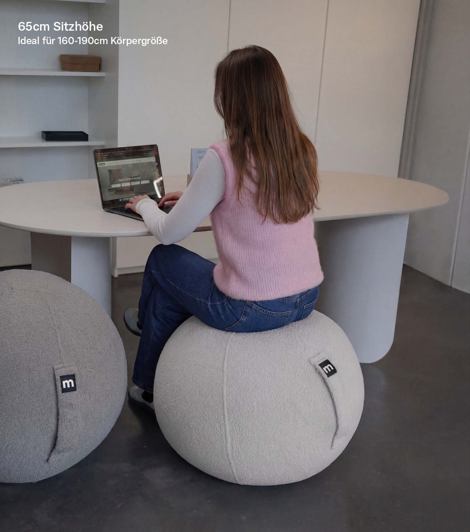 Ballon de bureau ergonomique en tissu, ballon d'exercice pour le travail, siège actif Pezziball