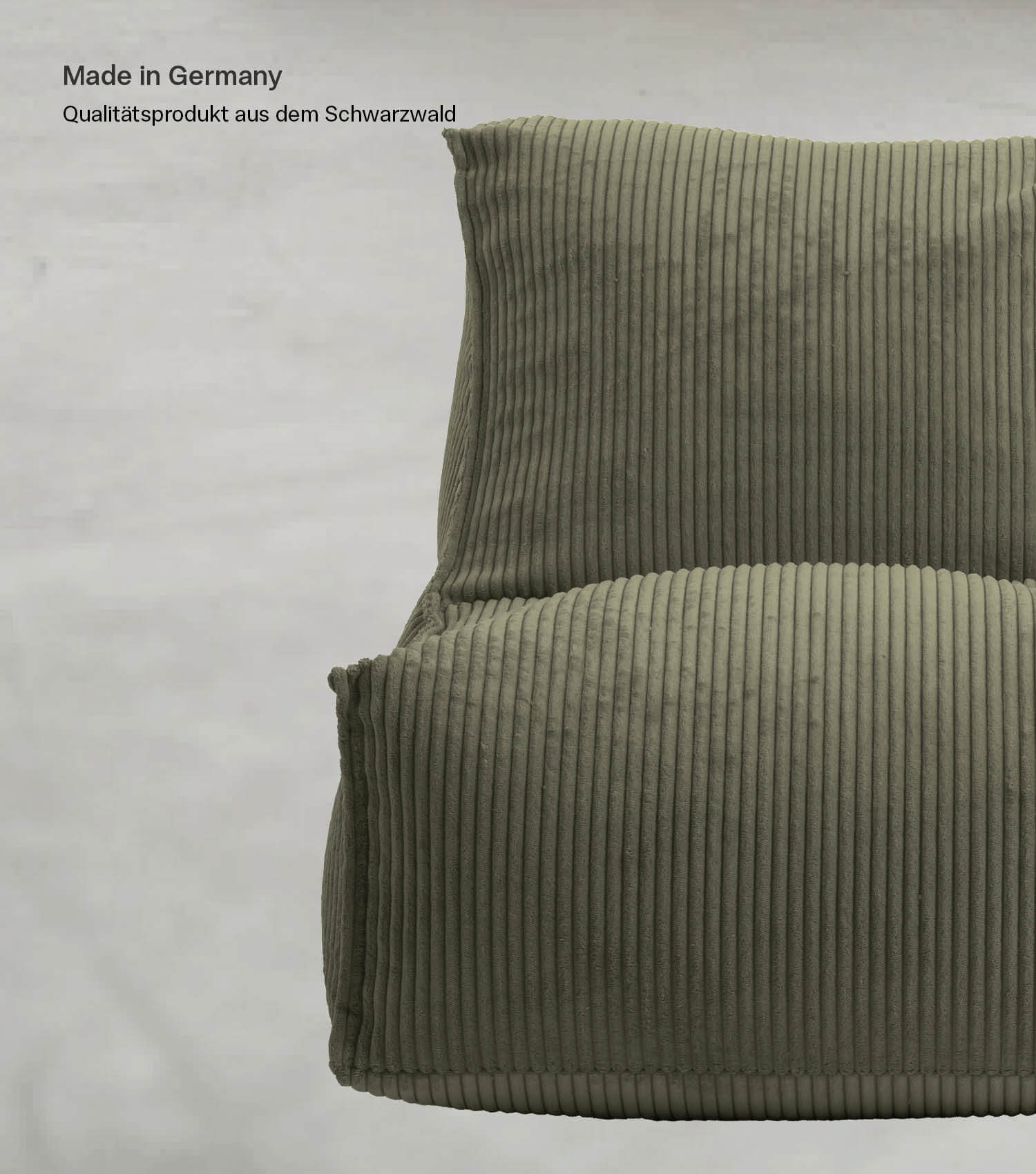 Pouf géant XXL + repose-pieds pour enfants et adultes avec remplissage 'Der Gelassene'