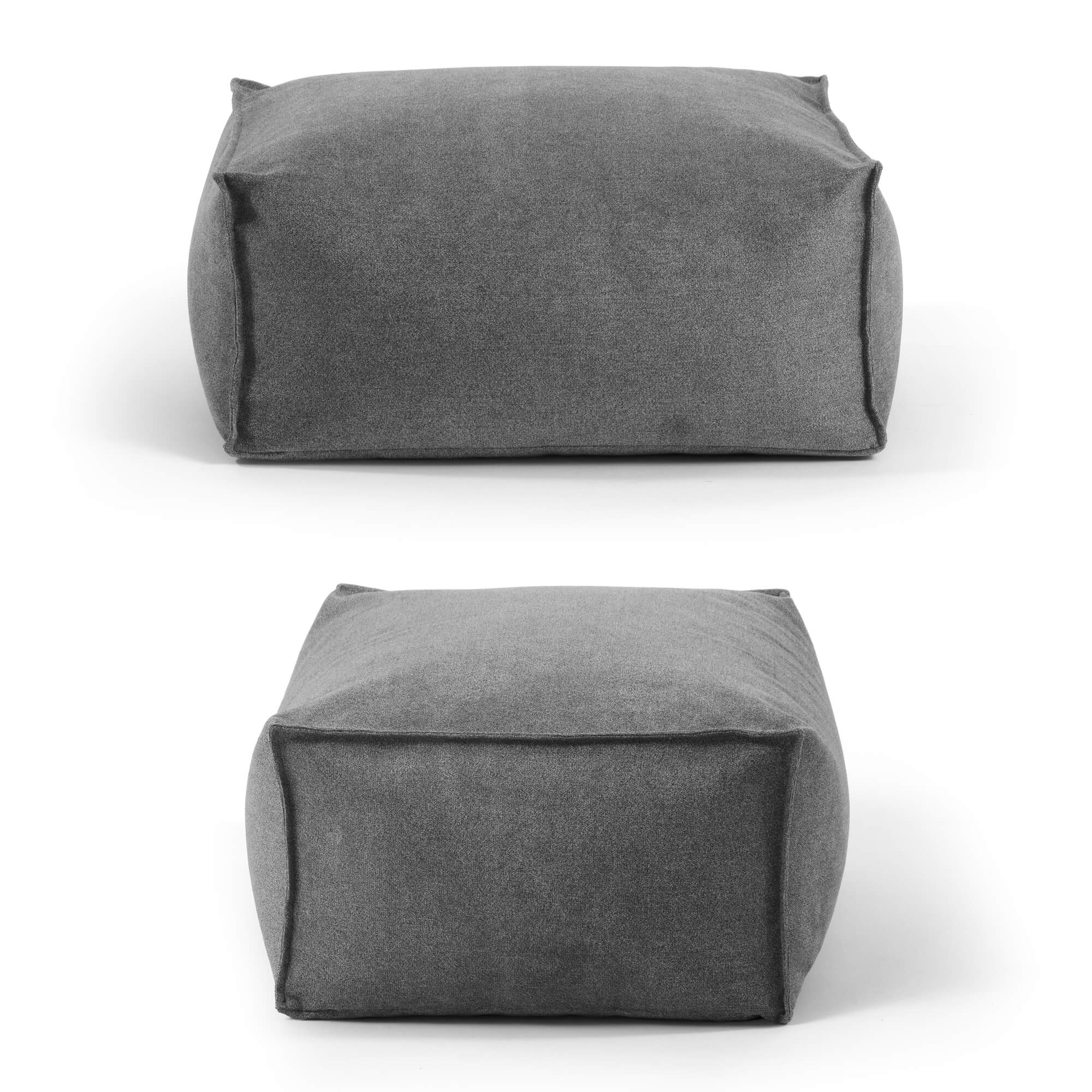 Pouf d'intérieur carré en 'Der Ruhestifter' pour usage au sol ou comme repose-pieds