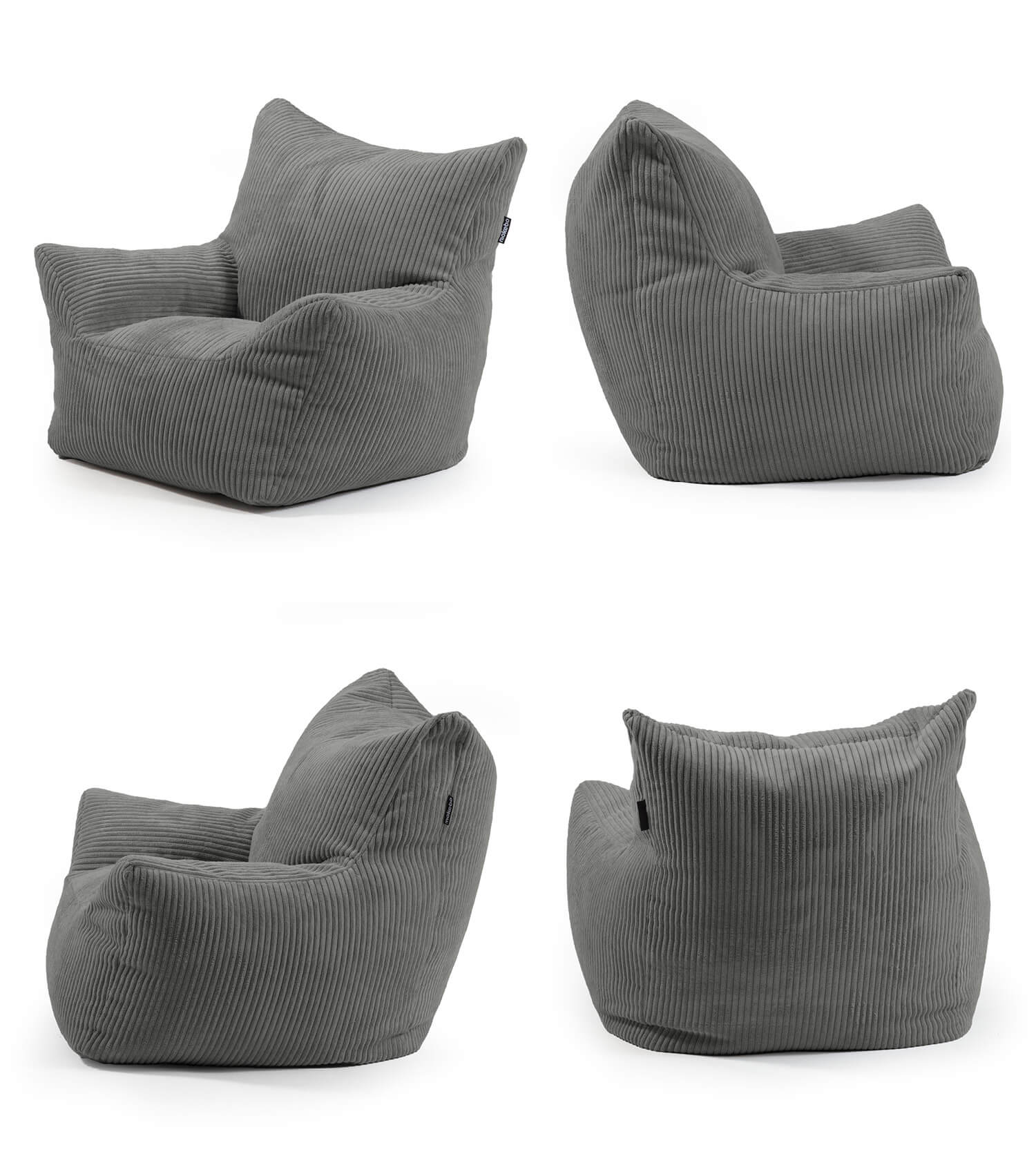 Pouf de sol pour enfant en velours côtelé, fauteuil de lecture confortable pour enfant