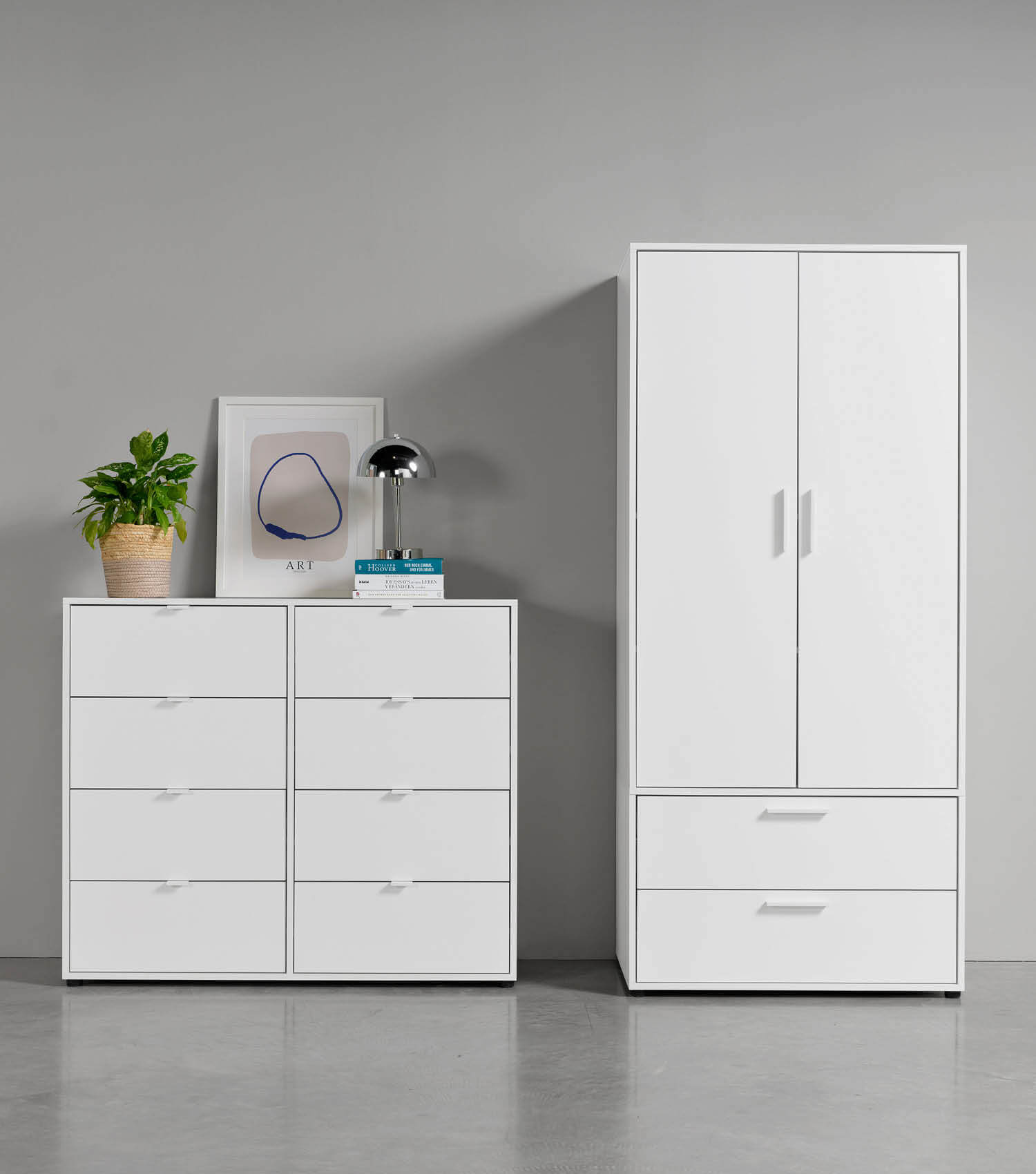 Commode avec tiroirs, buffet bas, buffet haut, table de nuit