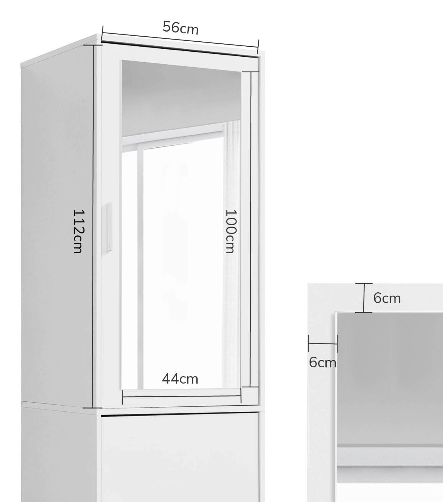 Armoire avec porte miroir, porte de placard avec miroir, armoire miroir