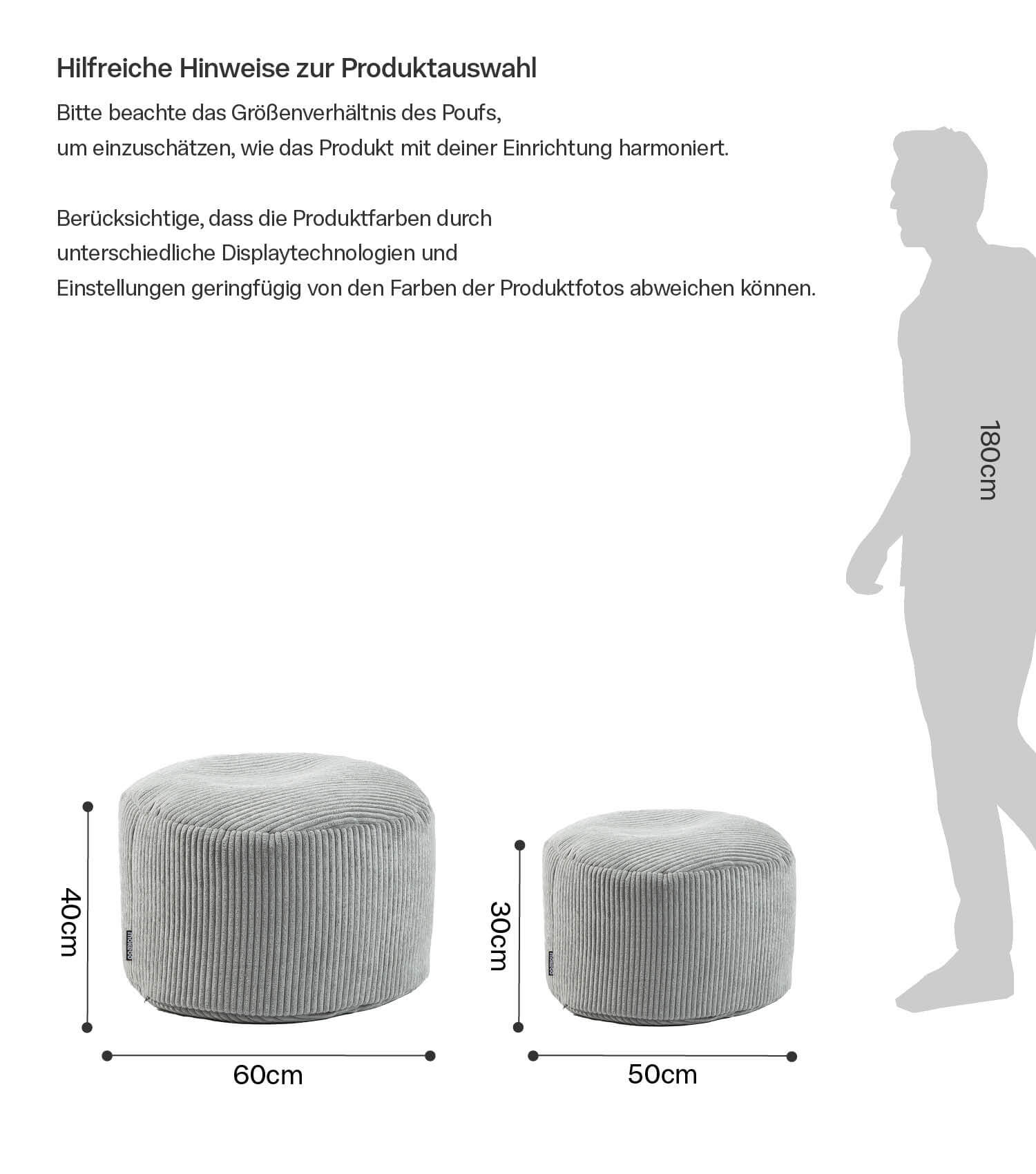 Pouf gris, tabouret de rangement, repose-pieds, table d'appoint