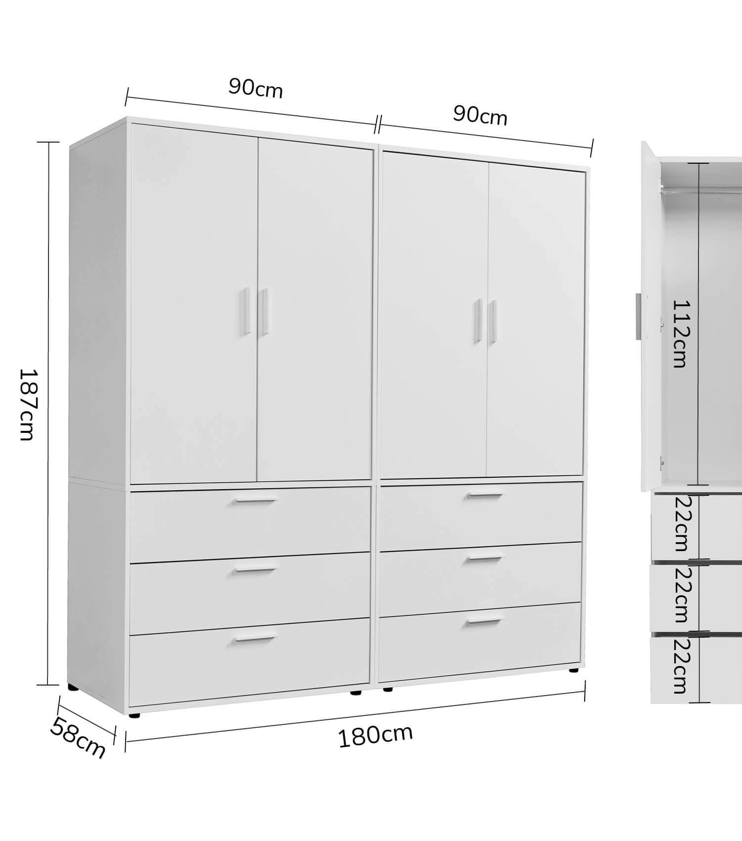 Armoire penderie chambre à coucher couloir