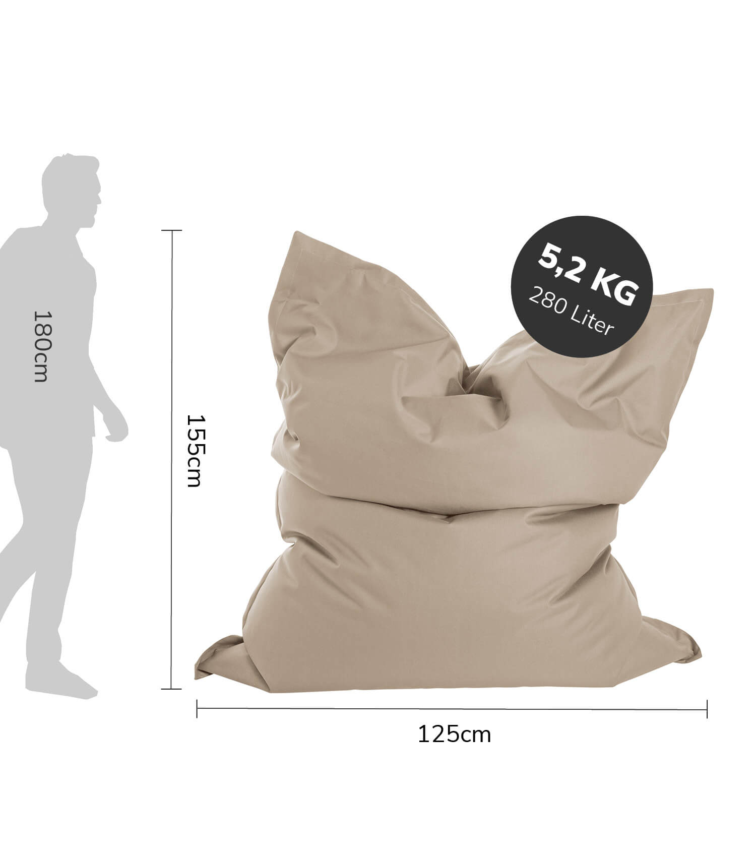 Pouf géant 'Der Sundowner'