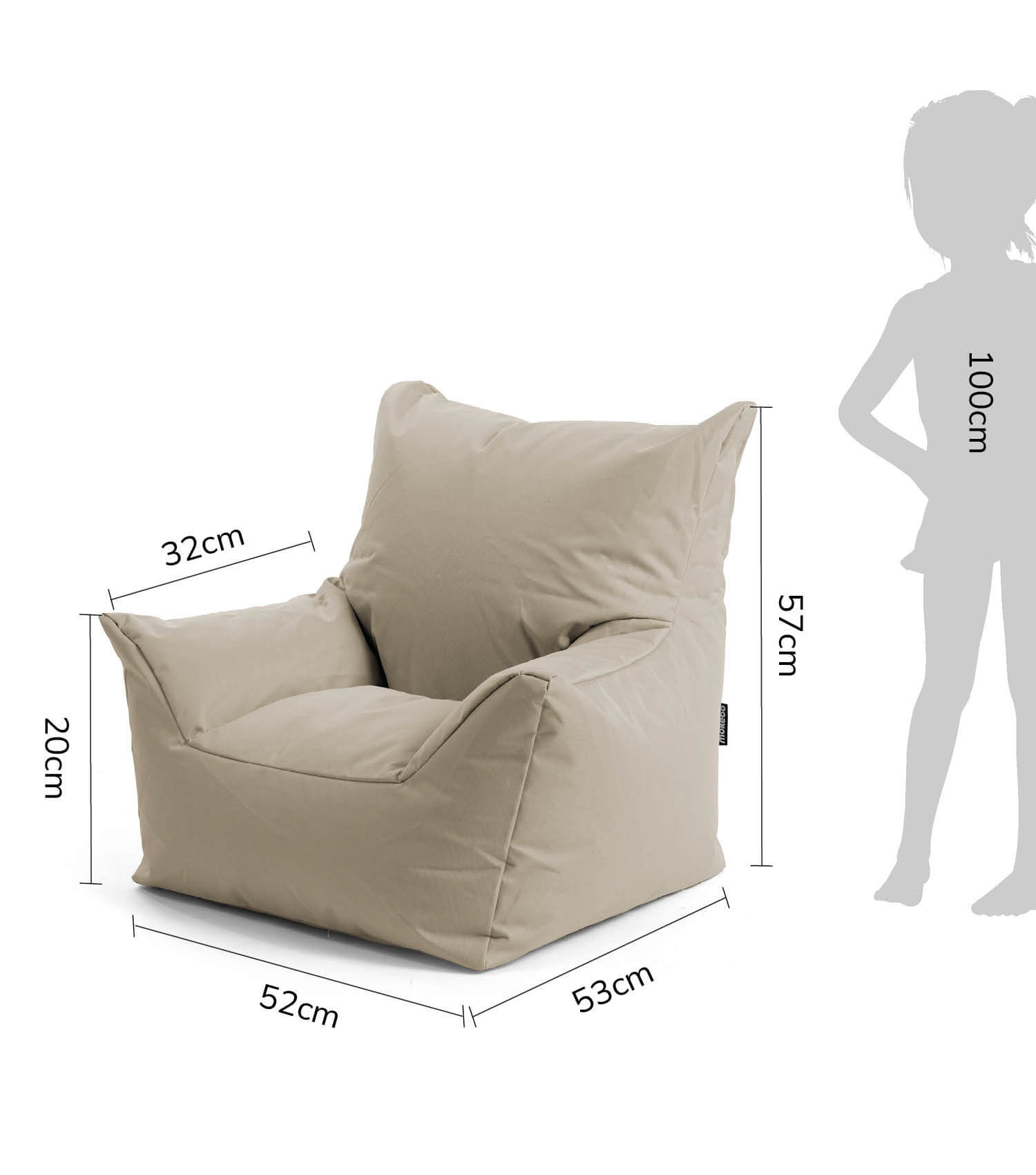 Pouf enfant en velours côtelé, fauteuil enfant, coussin de sol, pouf enfant intérieur ou extérieur