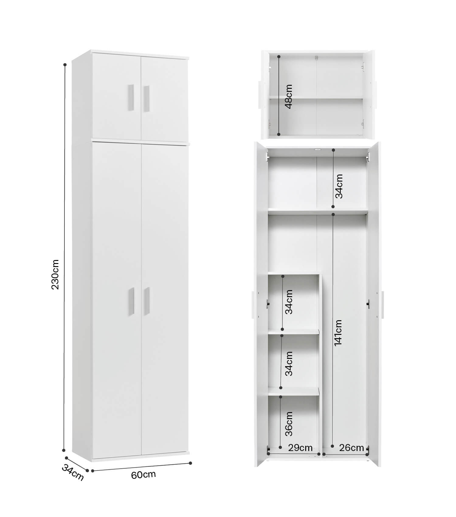 Armoire polyvalente haute pour chaussures et rangement entrée
