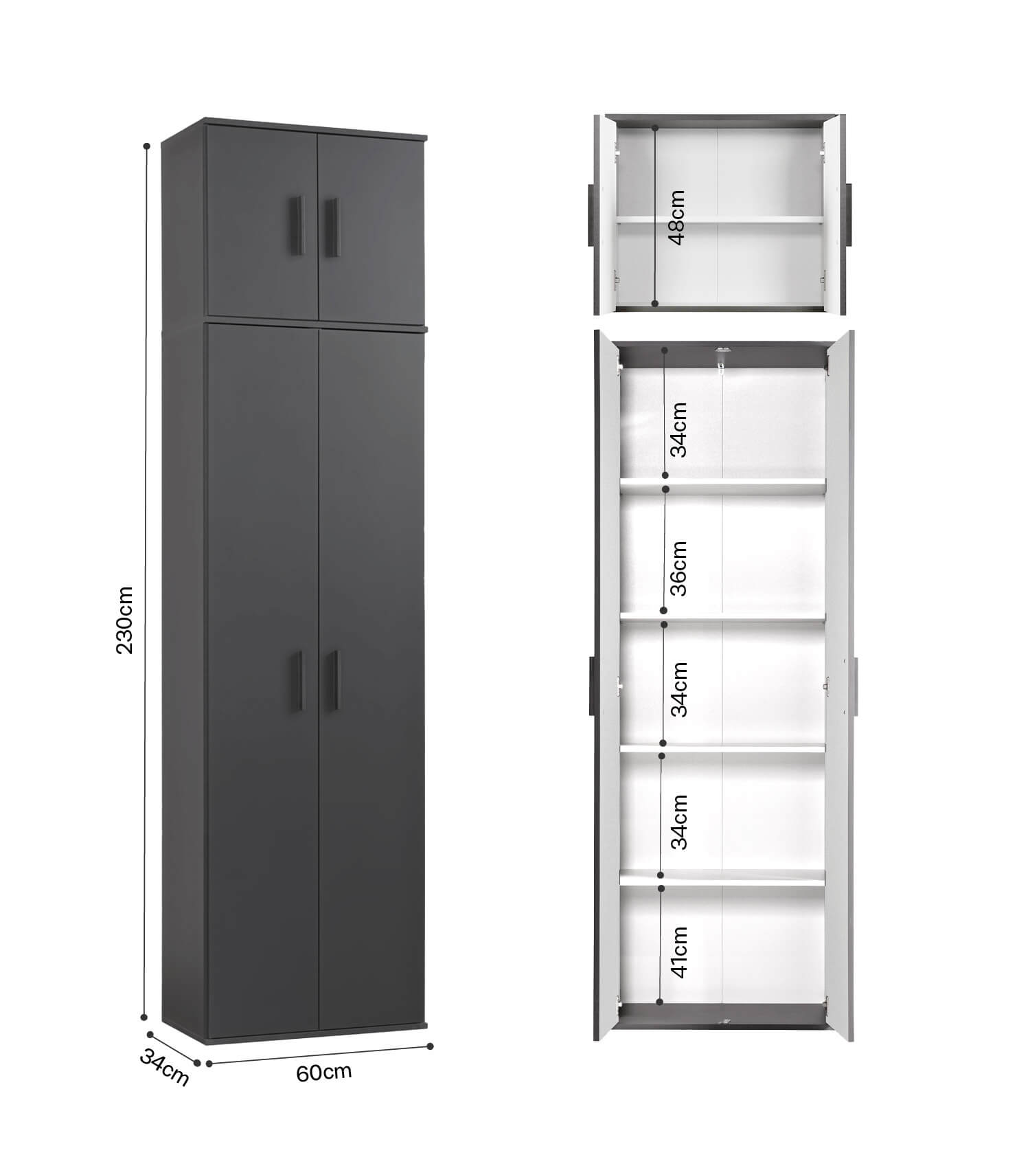 Armoire polyvalente haute, meuble à chaussures, armoire d'entrée, rangement