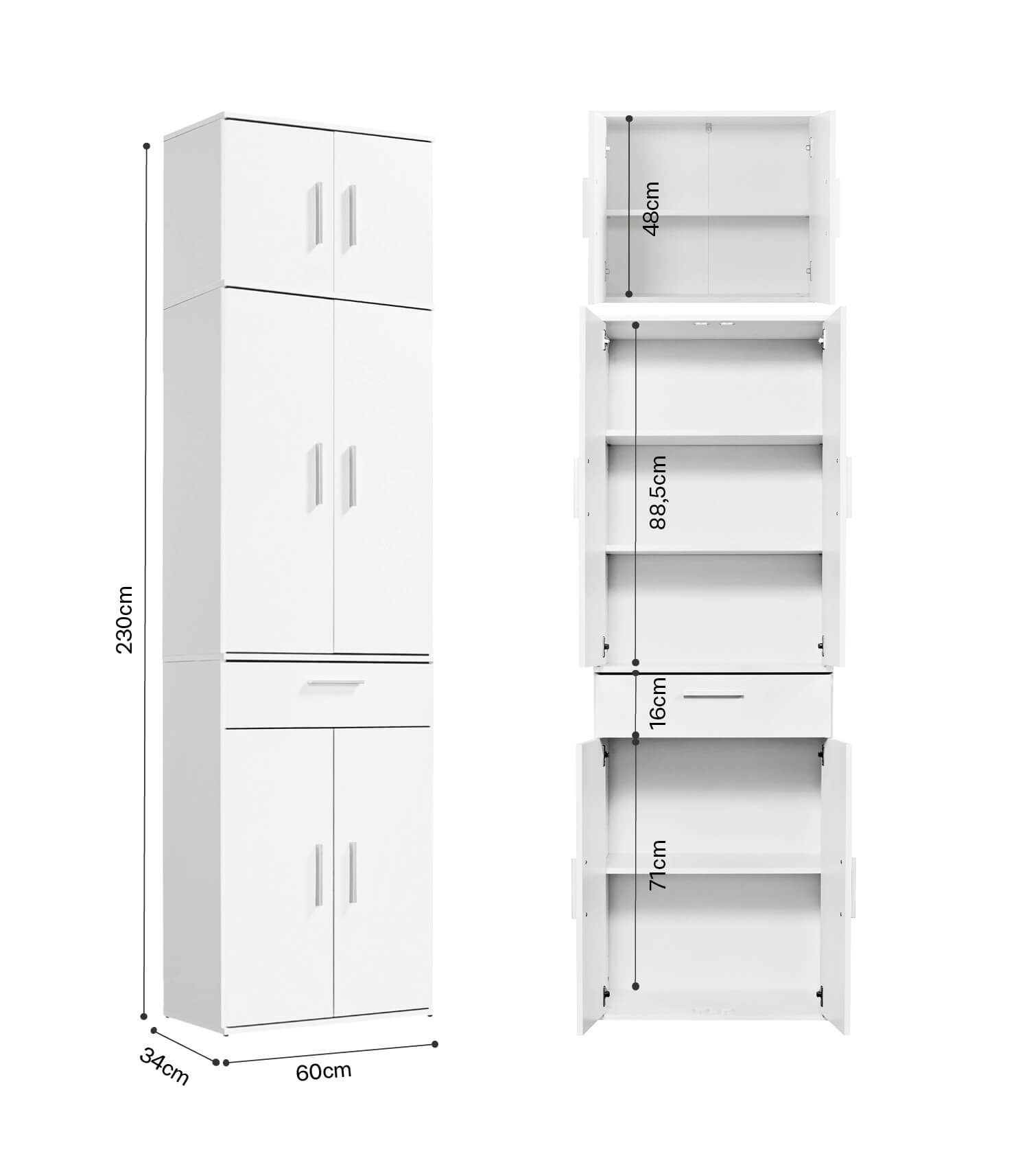 Armoire polyvalente haute meuble à chaussures rangement polyvalent meuble d'entrée
