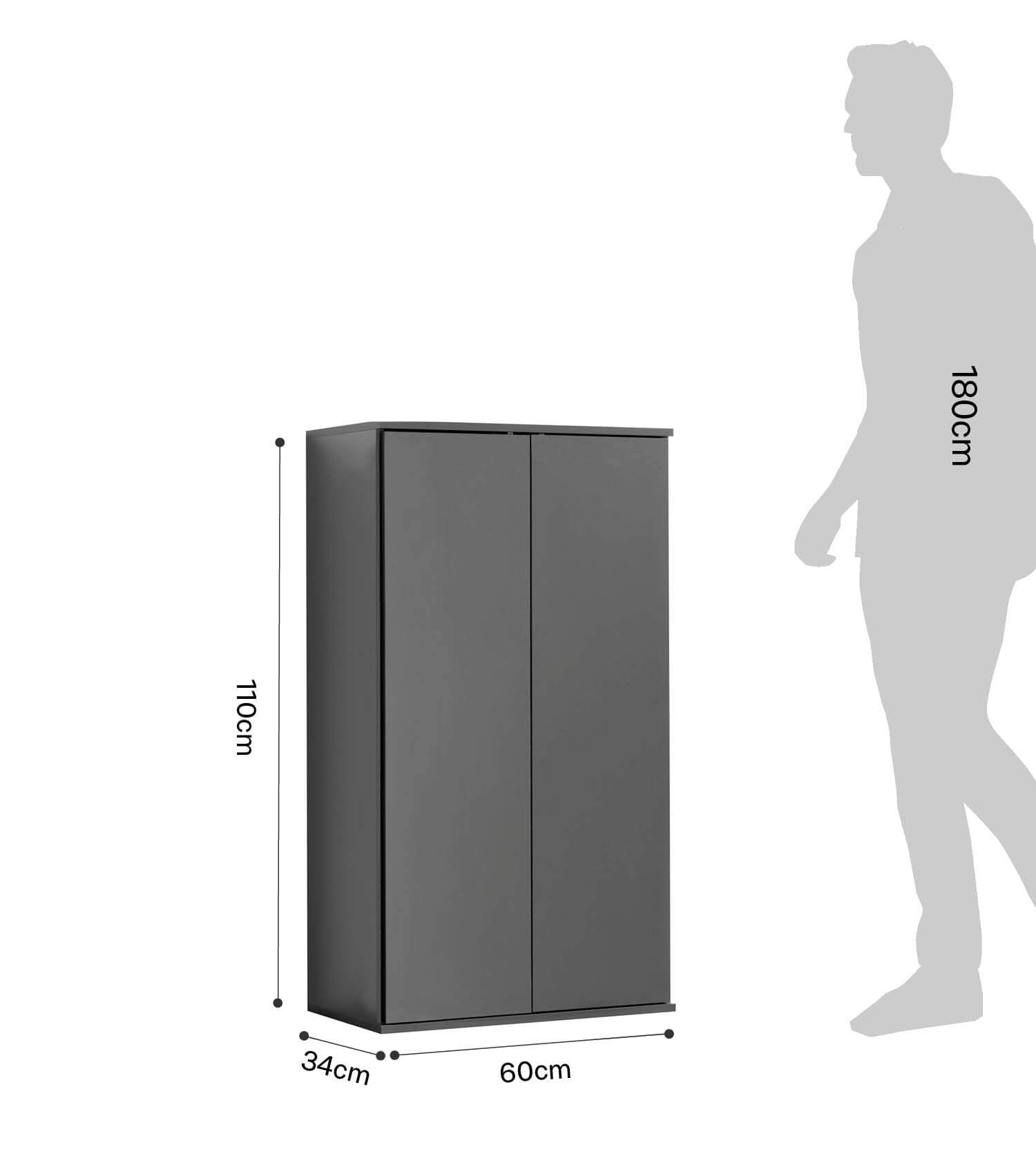 mokebo® 'Der Schlanke' meuble de rangement polyvalent armoire Made in DE