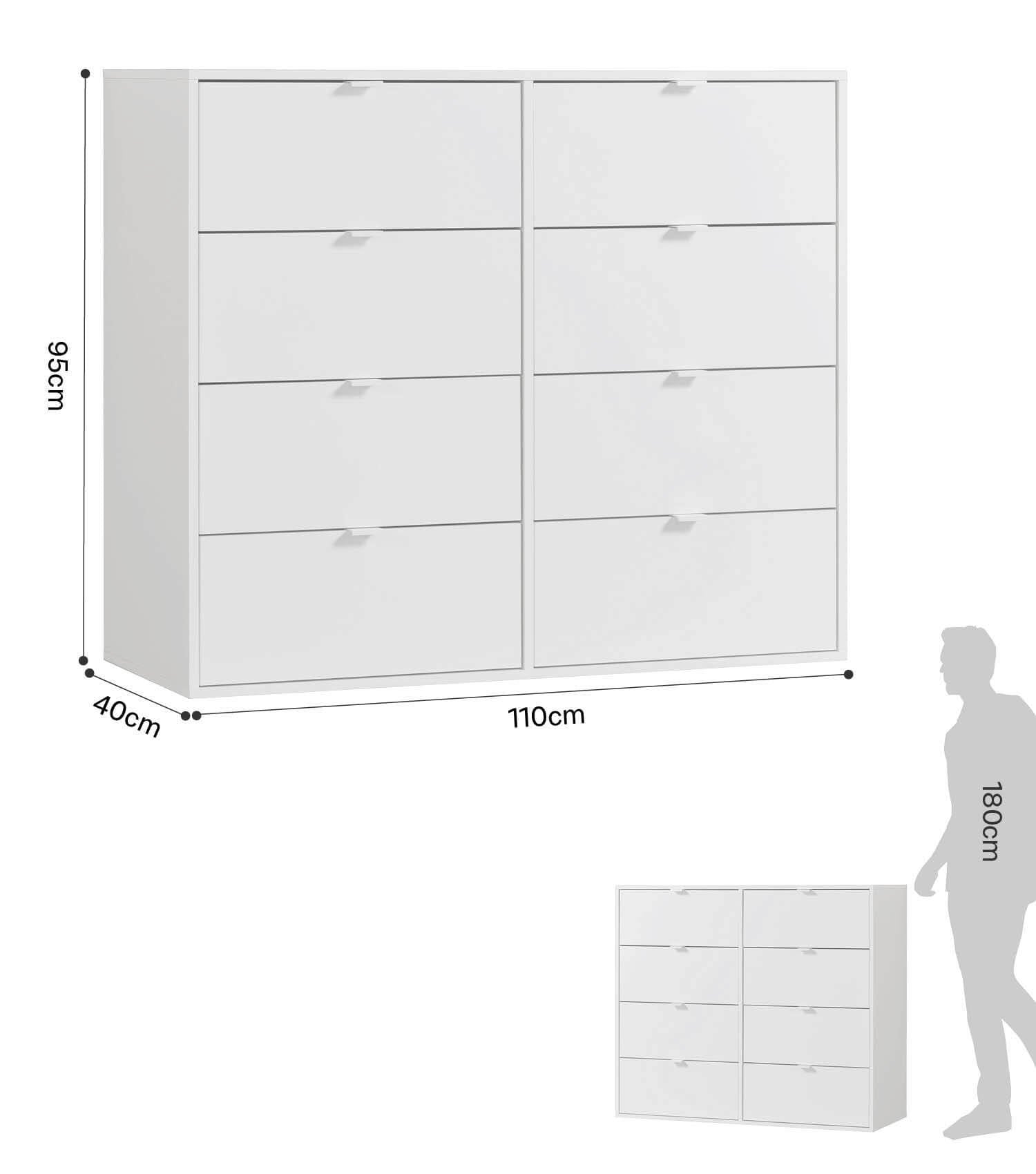 Commode avec tiroirs, buffet bas, buffet haut, table de nuit