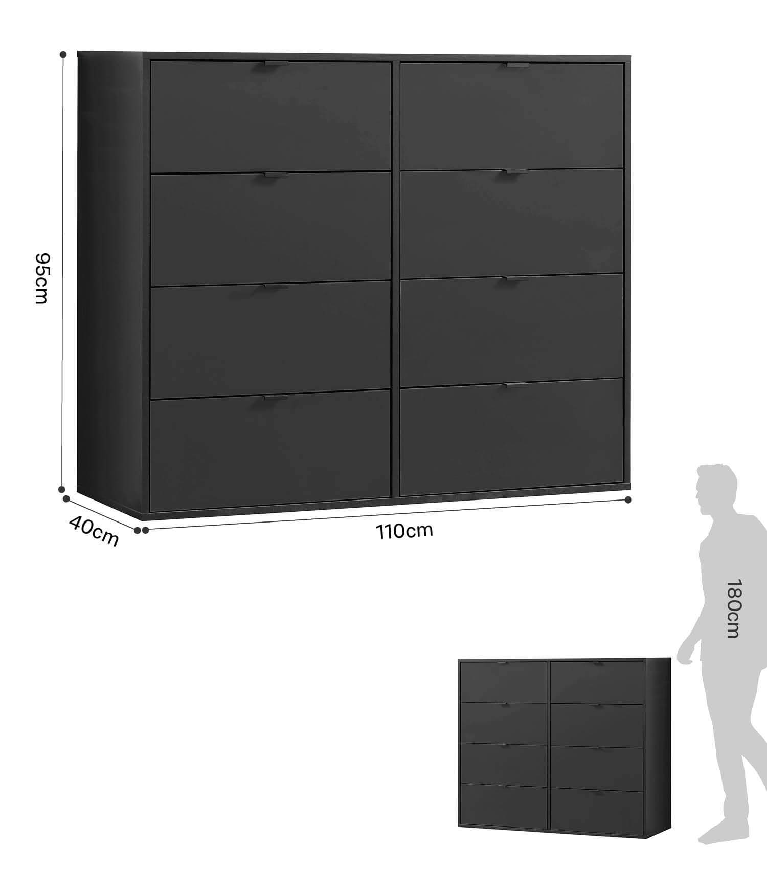 Commode tiroirs, buffet bas, enfilade, table de nuit, rangement haut