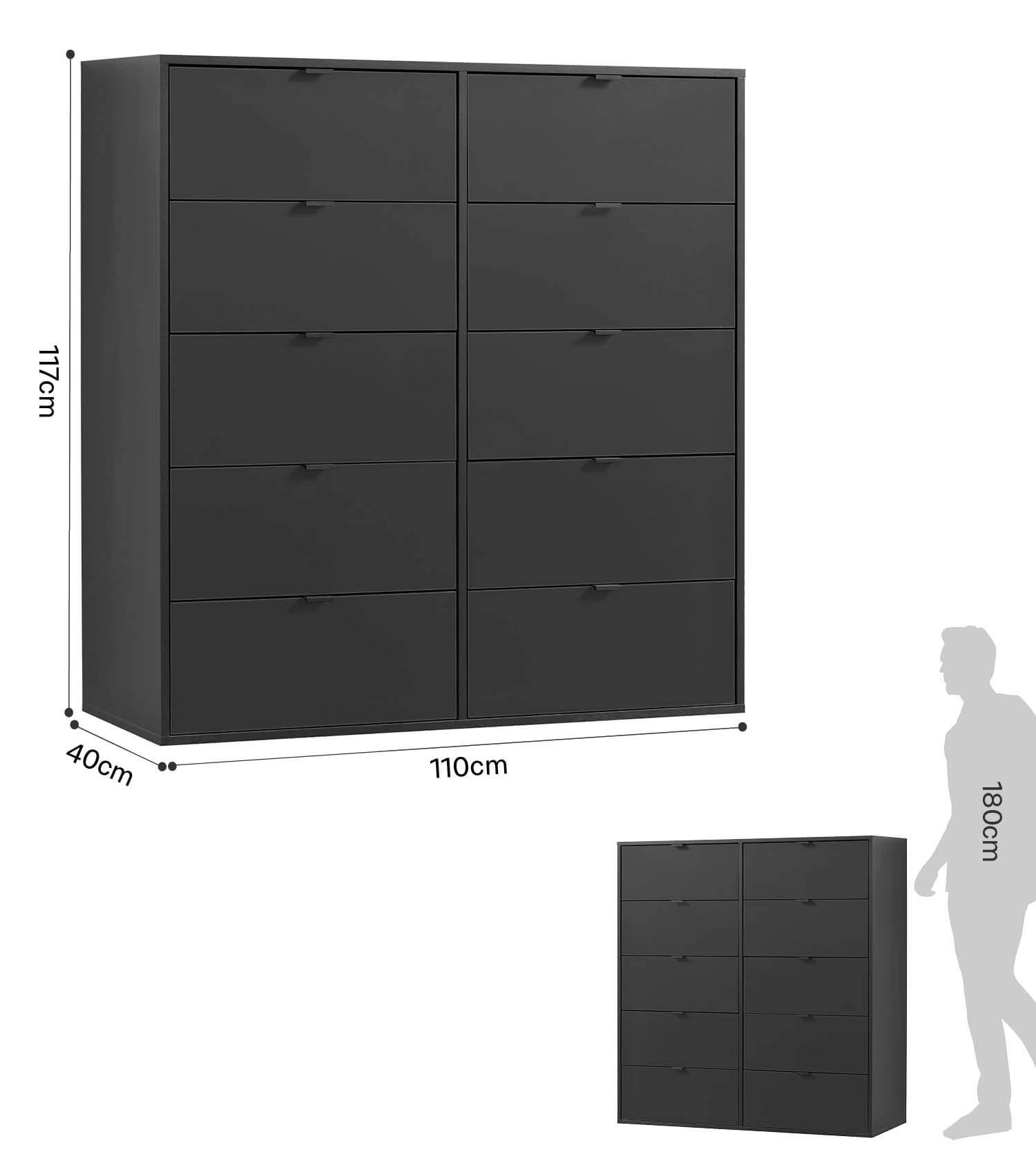 Commode avec tiroirs, buffet, enfilade, table de nuit, highboard