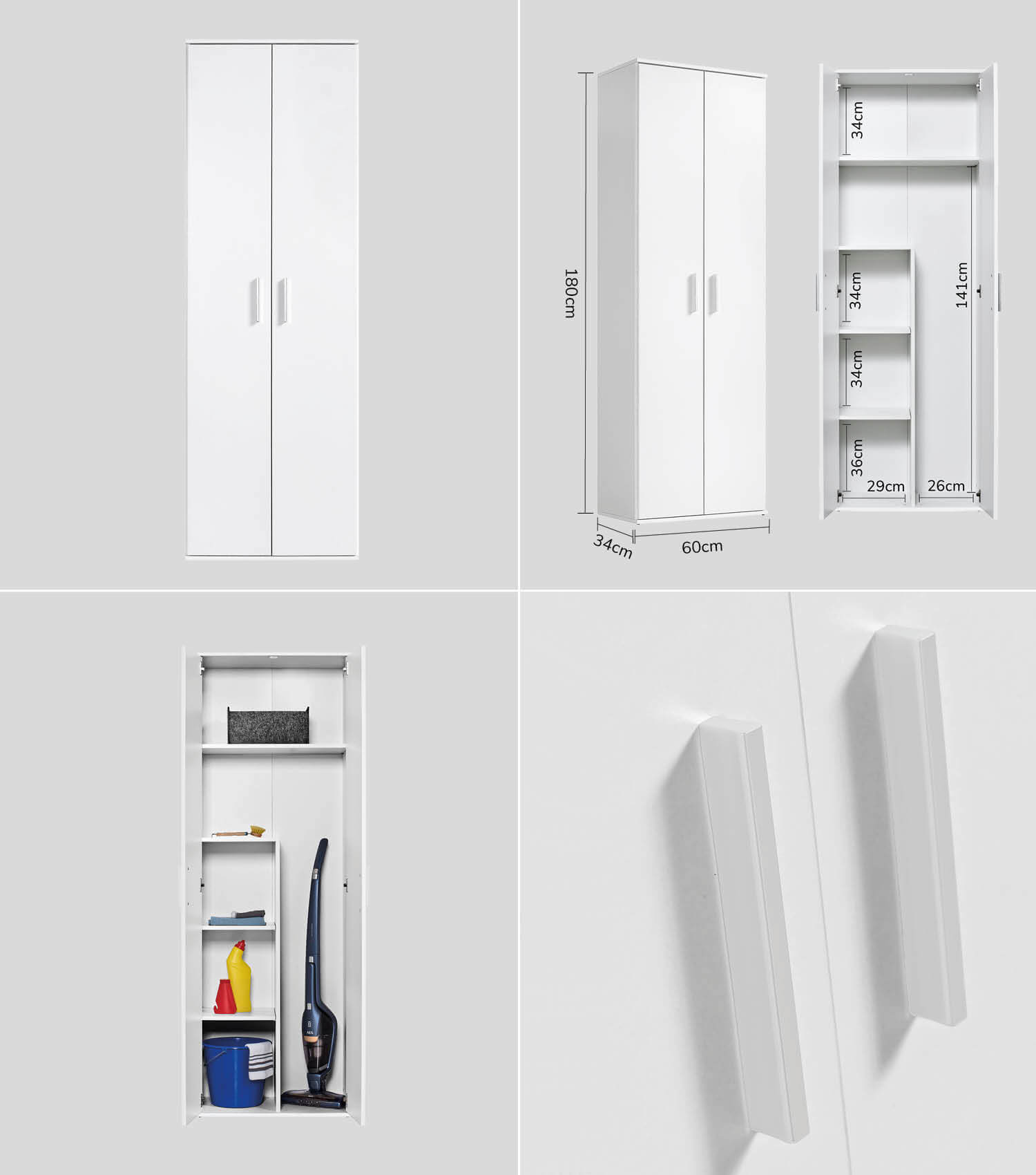 Ensemble d'armoires polyvalentes, paroi de rangement, armoires de bureau, armoires polyvalentes