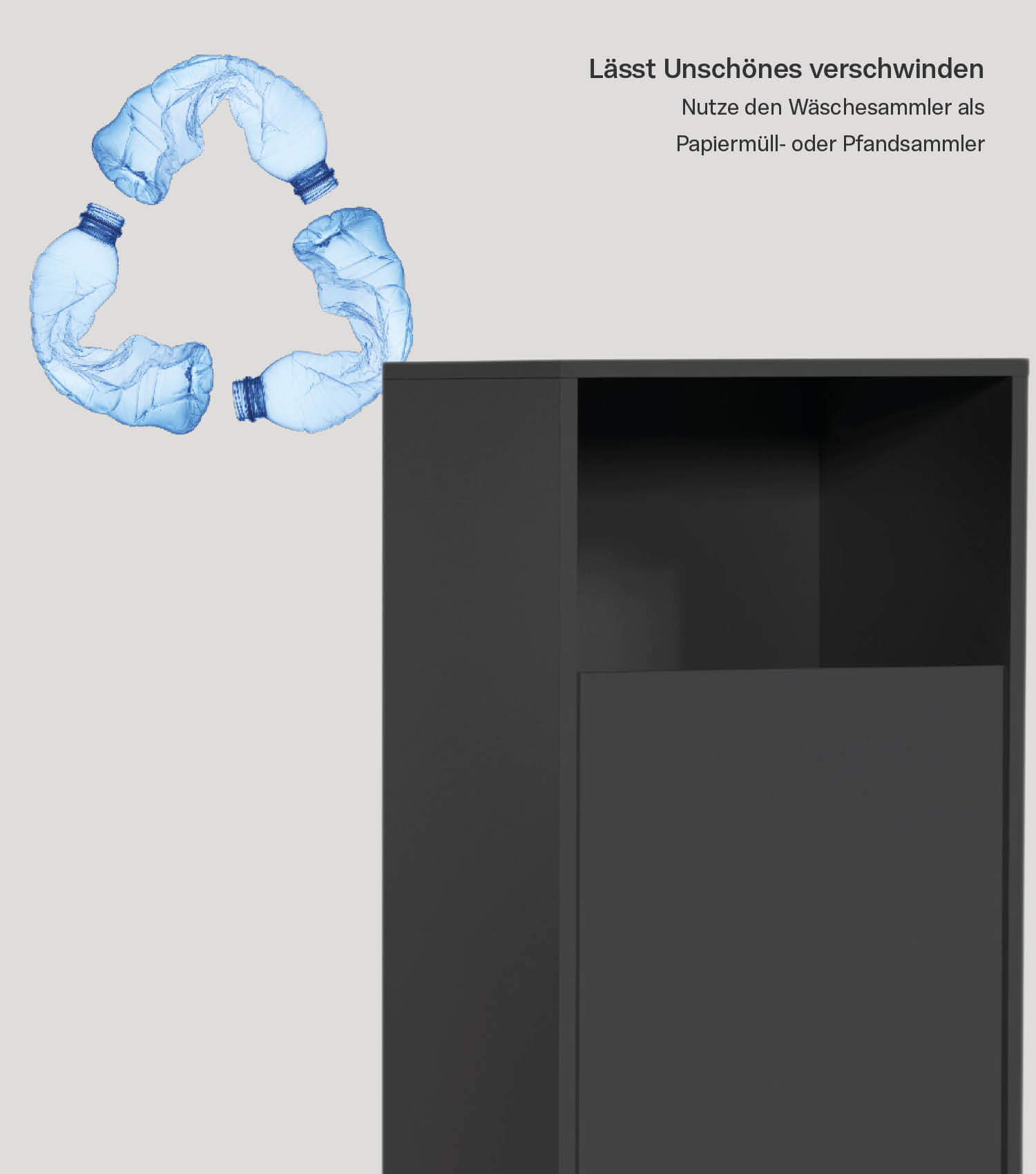Meuble à linge, panier à linge, boîte de rangement, séparateur de linge en bois