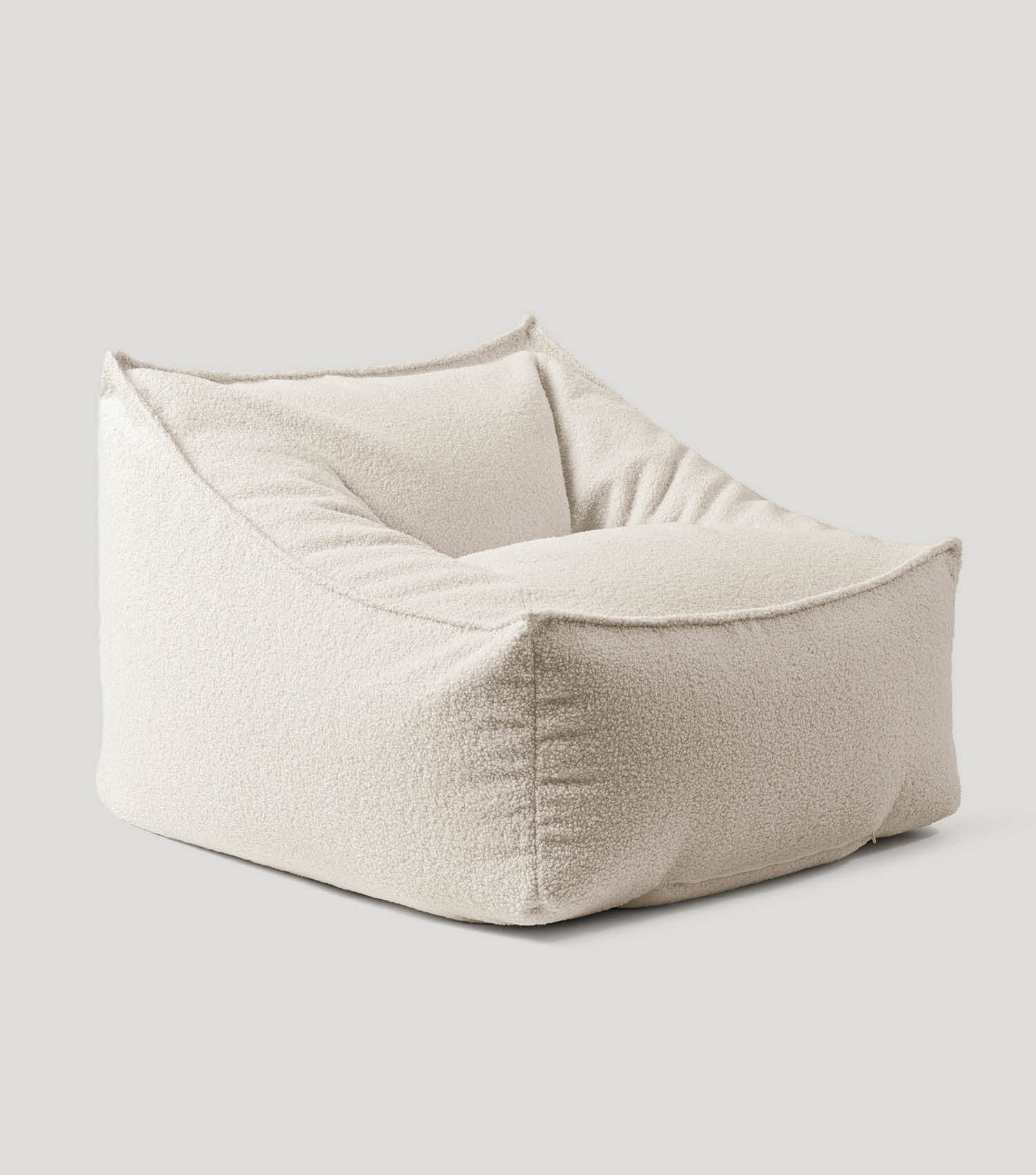 'Snug' Bouclé Sitzsack Armlehnensessel Lesesessel#sku_BB8.1Felis-080natur