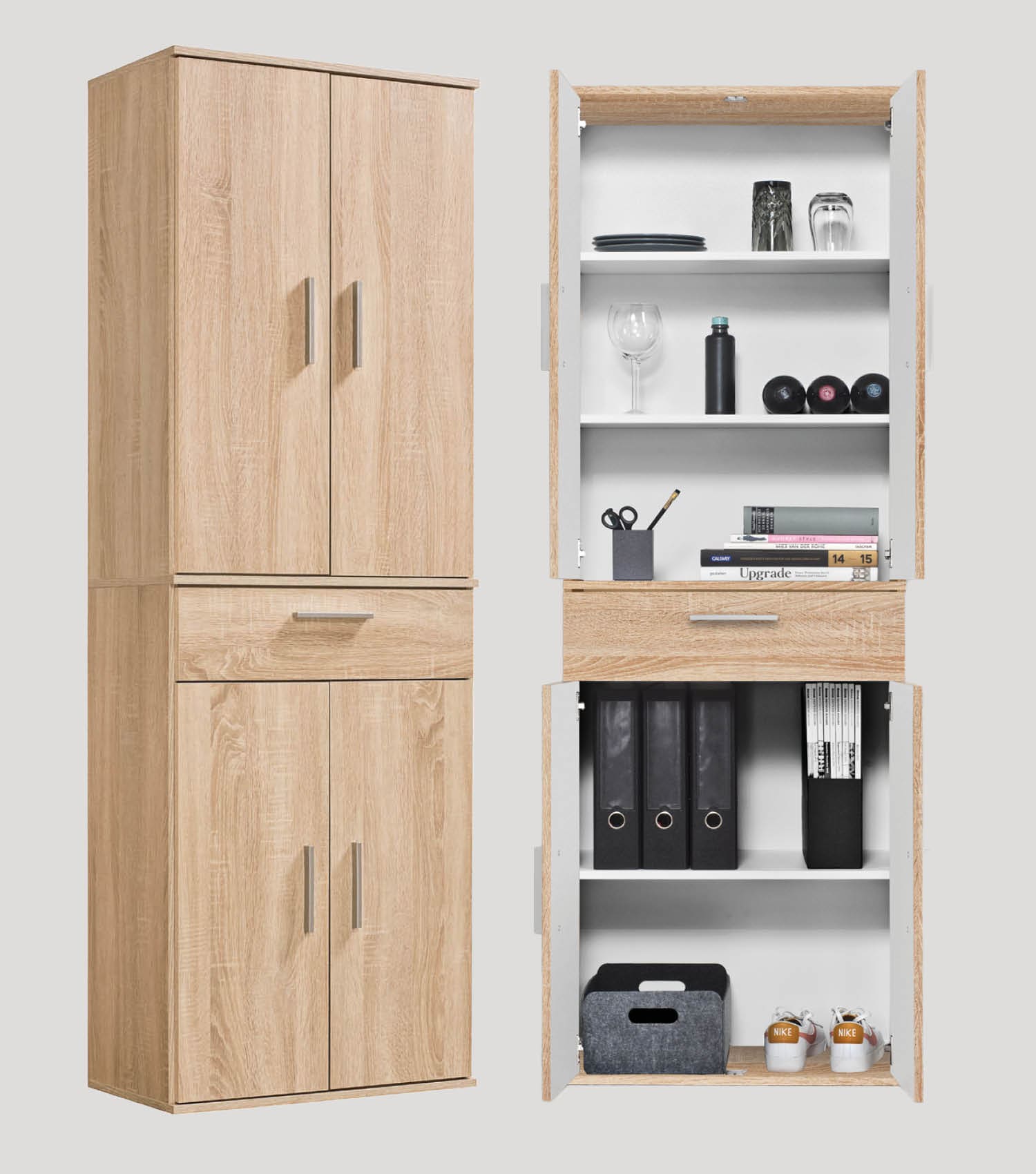 Mehrzweckschrank + Schubladen 'Der Praktische' Aktenschrank Schuhschrank#sku_MS4.1se-ms