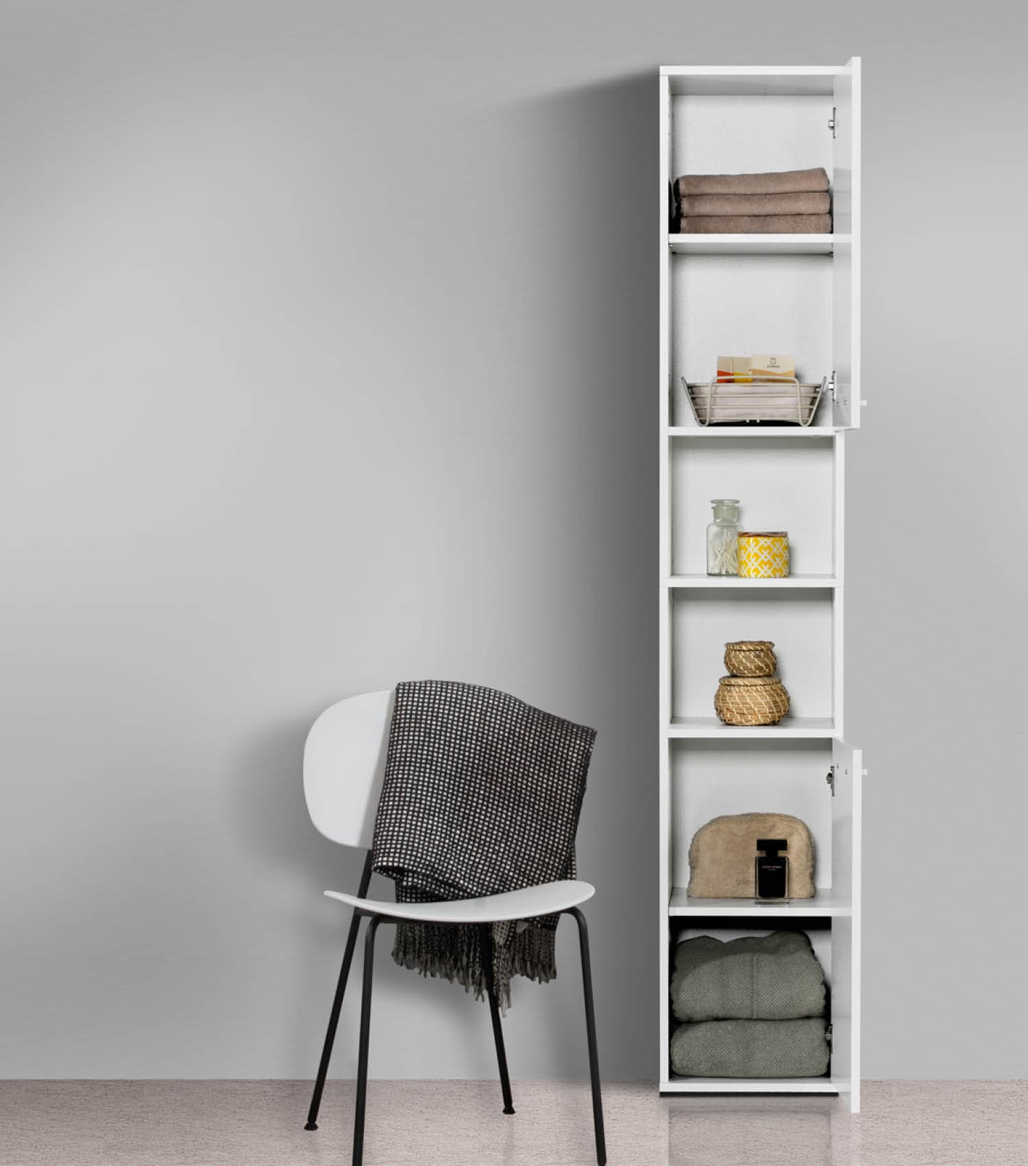 Bad-Hochschrank Badezimmerschrank Badschrank Badezimmerregal Schrank