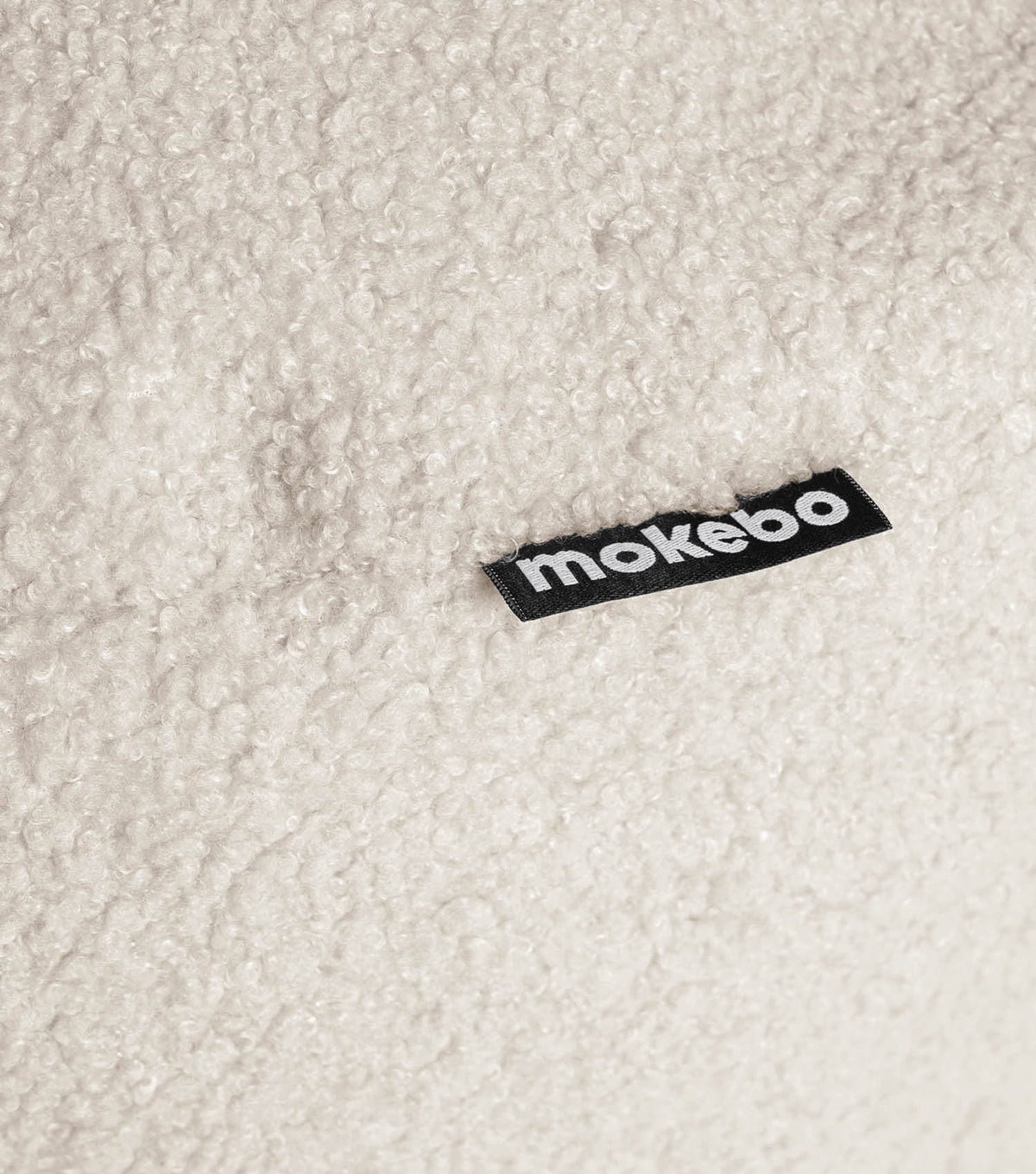mokebo® 'Mochi' Bouclé poef hocker voetenbankje bijzettafel