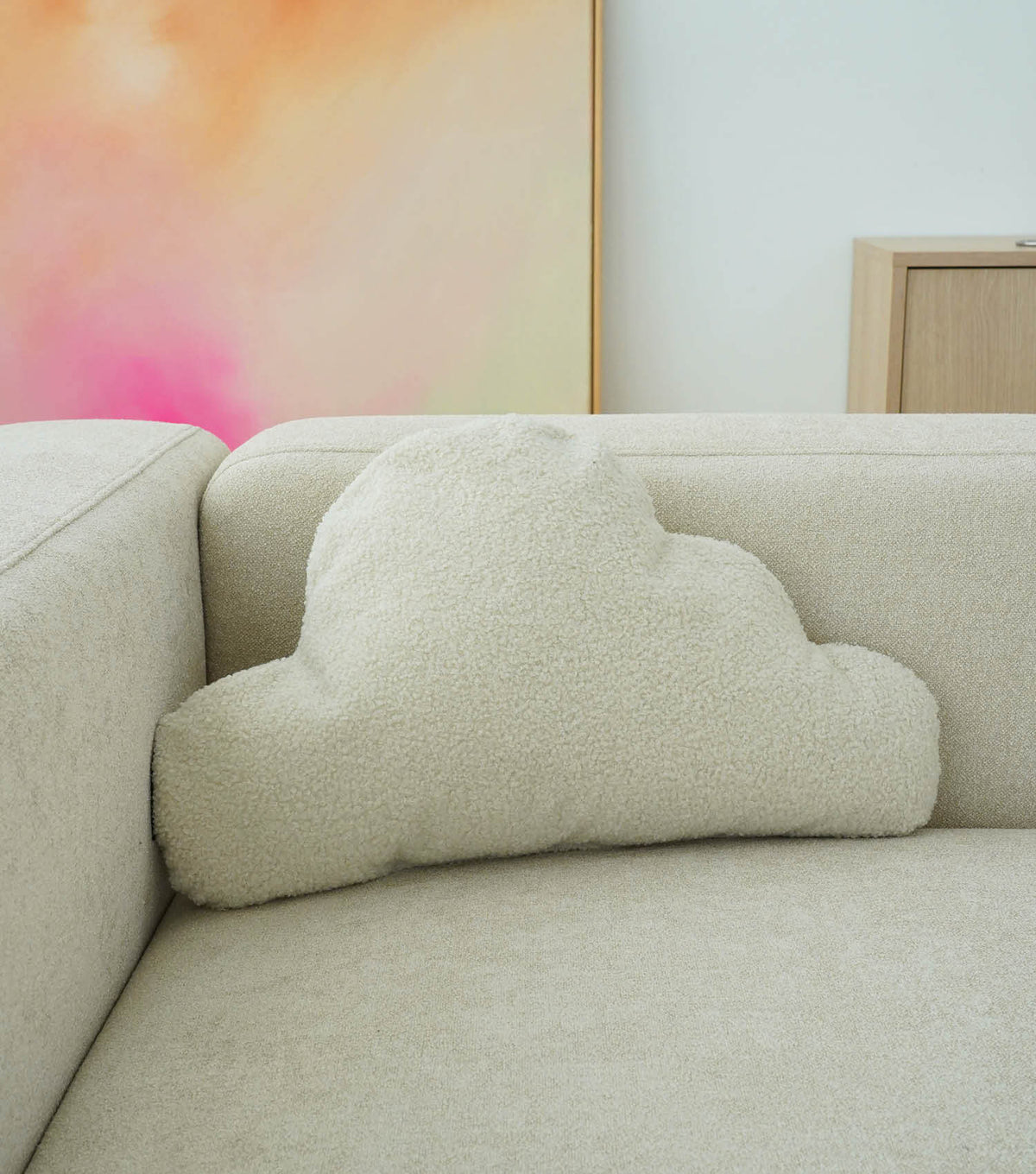 Bouclé kussen wolkvorm sierkussen bankkussen nekkussen decoratief kussen kinderkussen