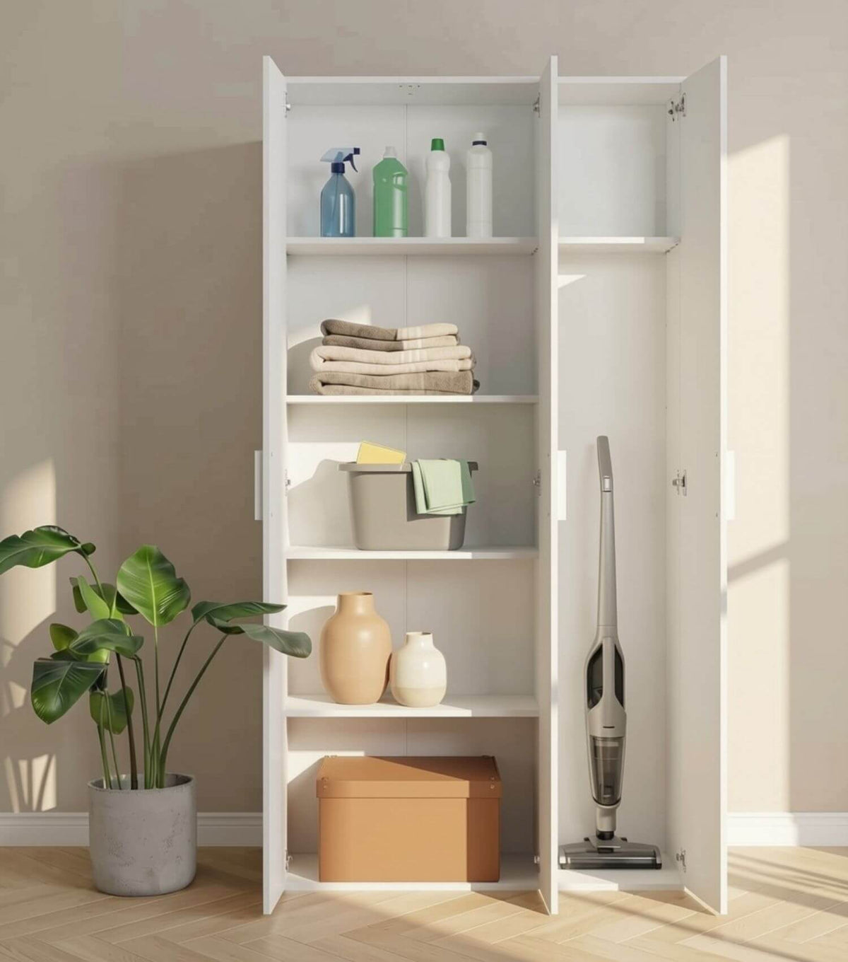 Armoire polyvalente 'Trio' armoire de ménage armoire à balais armoire de rangement