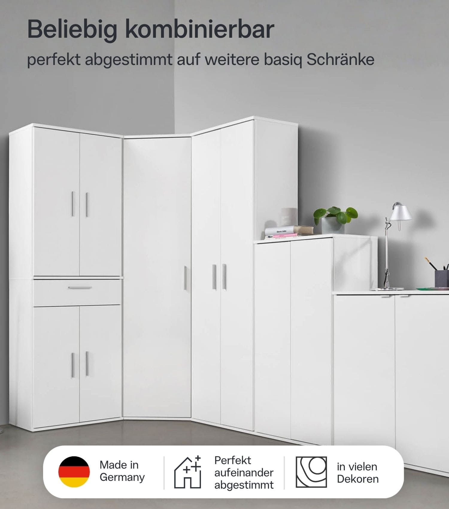 Armoire polyvalente étroite 'Der Kompakte'