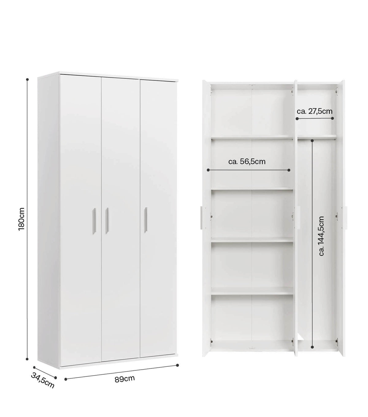 Armoire polyvalente 'Trio' armoire de ménage armoire à balais armoire de rangement