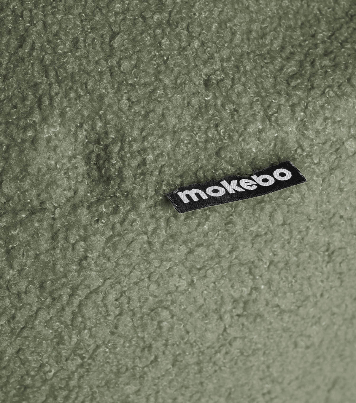 mokebo® 'Mochi' Bouclé poef hocker voetenbankje bijzettafel